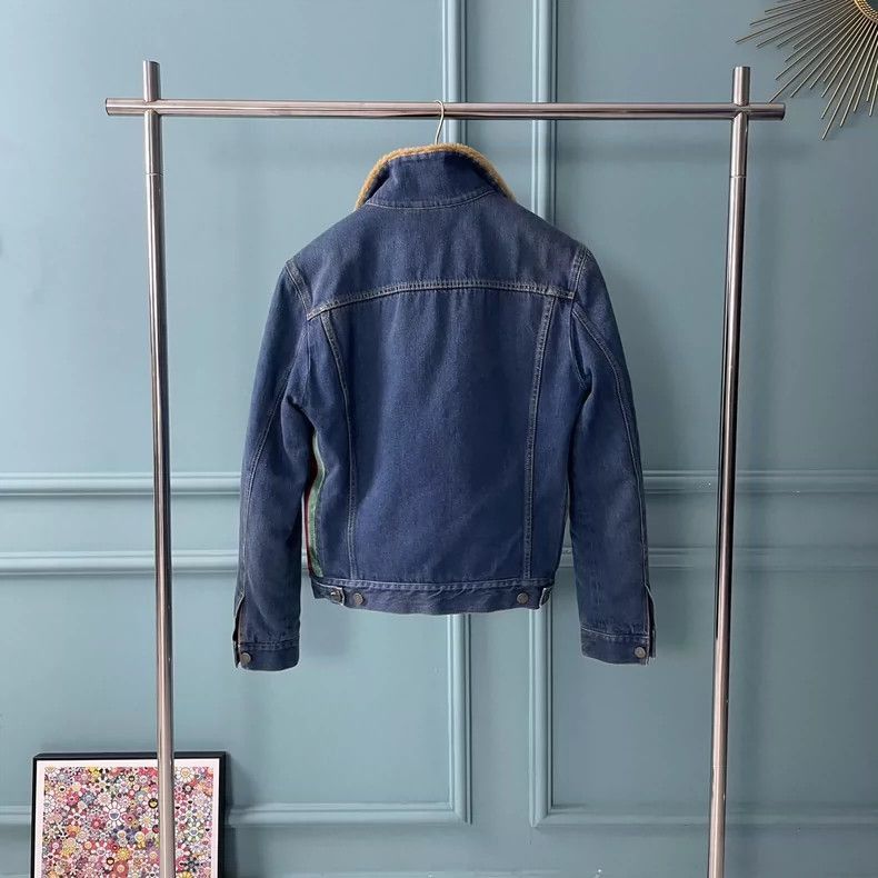 Gucci Gucci Blue Denim Jacket with Shearling Lining-2506 Size US XL / EU 56 / 4 - 2 Thumbnail