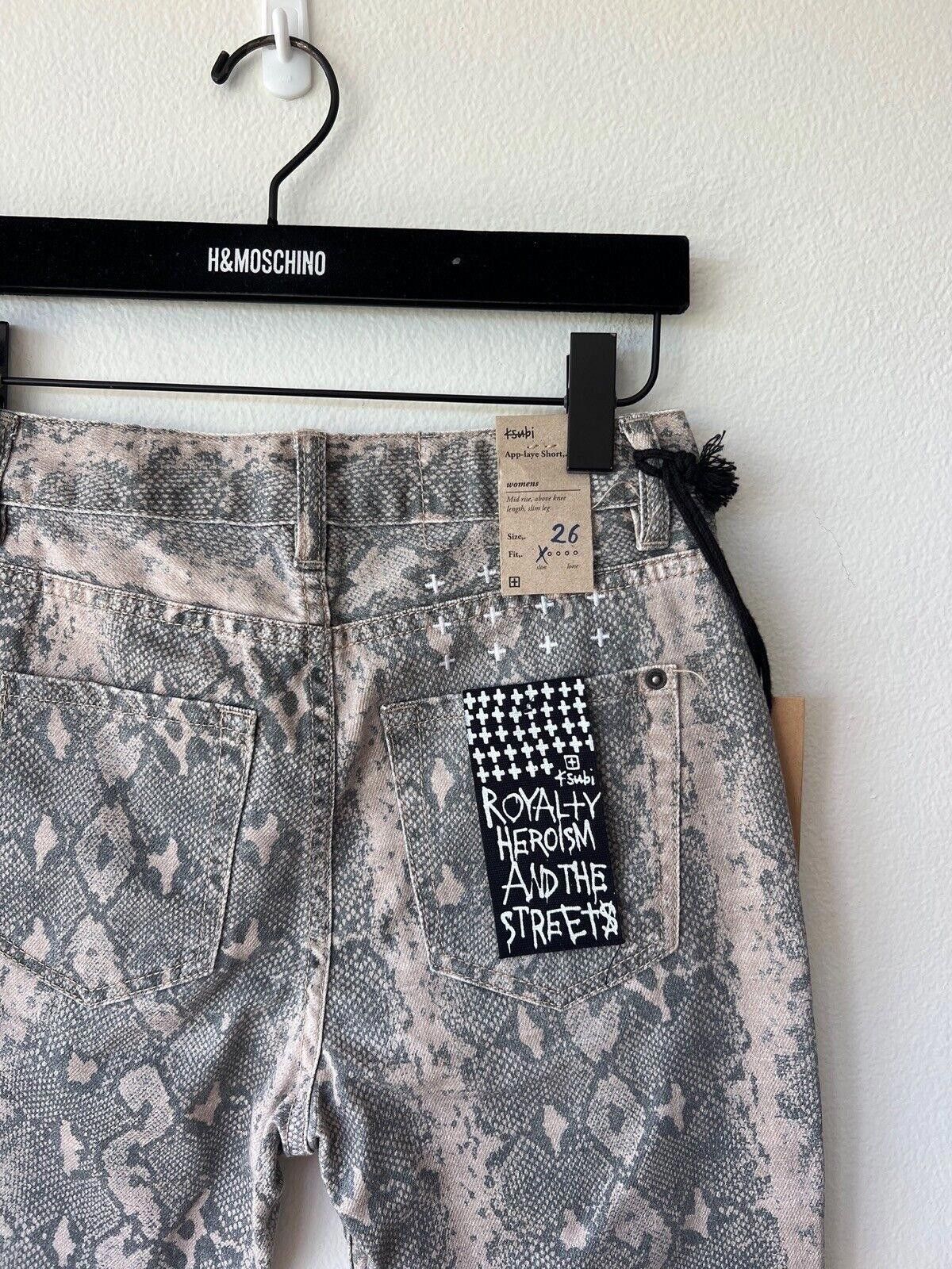 Ksubi new Ksubi womens denim short applaye snake $199 small s 26 8 Size 26" / US 2 / IT 38 - 6 Thumbnail