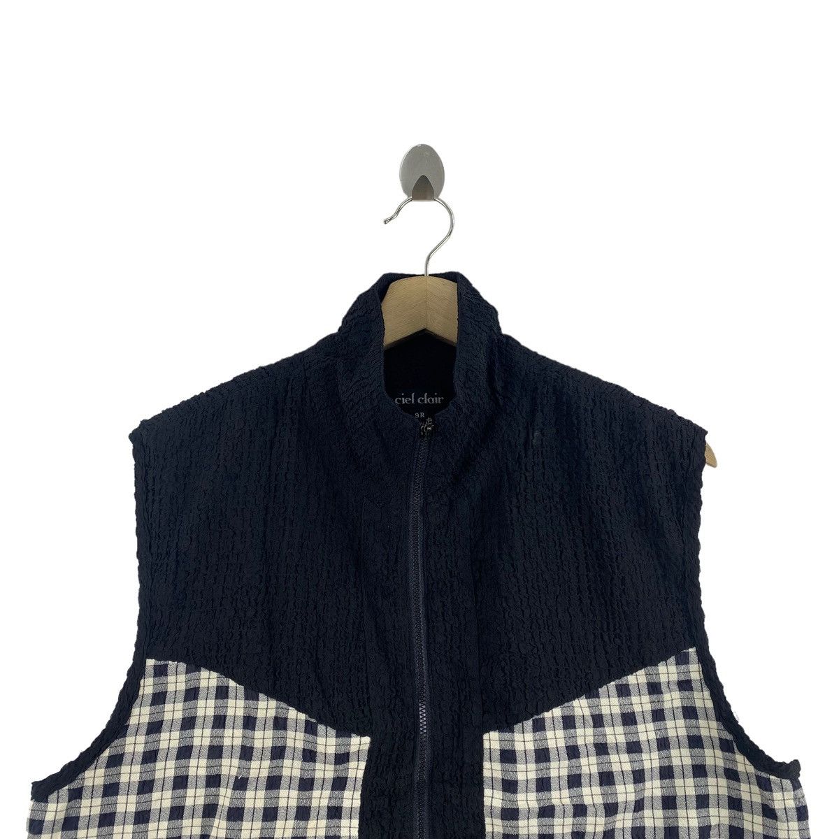 Japanese Brand CIEL CLAIR Japanese Brand Half Checked Design Black Vest Size US M / EU 48-50 / 2 - 2 Thumbnail