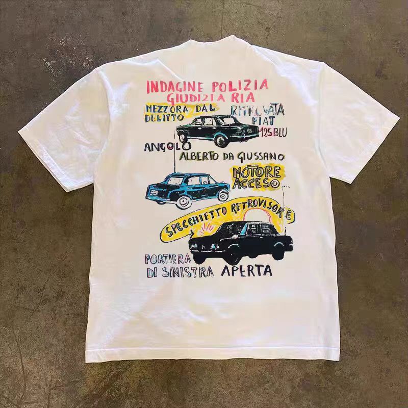 Japanese Brand × Vintage #5 Hip Hop Fun Graffiti Print Loose Short Sleeve T-Shirt Size US M / EU 48-50 / 2 - 2 Thumbnail