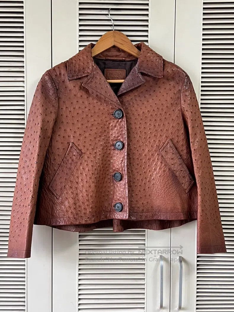 Prada Prada Ostrich leather short coat Size XS / US 0-2 / IT 36-38 - 1 Thumbnail