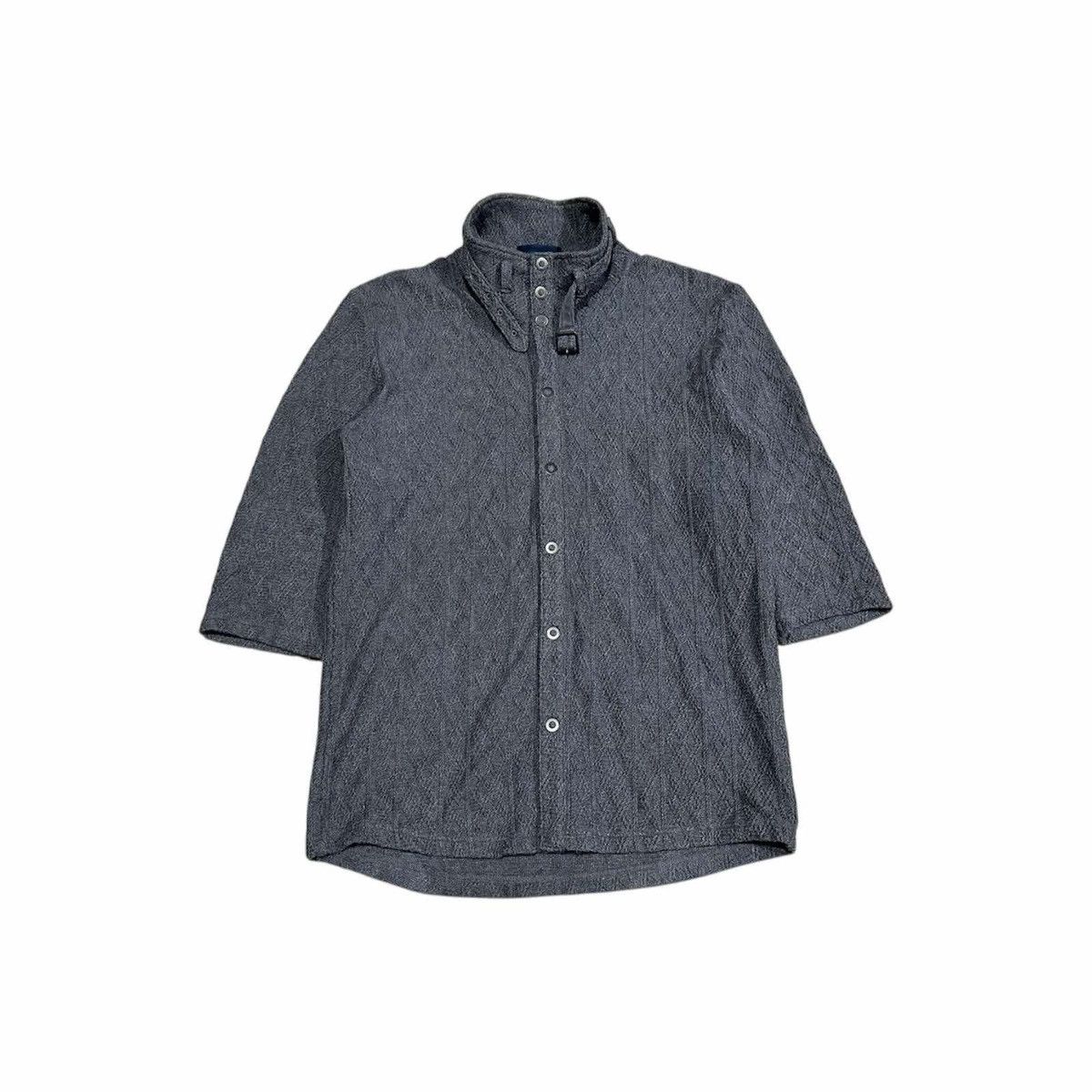 If Six Was Nine × Japanese Brand × Tornado Mart 🔥Y2K Archived Tornado Mart Cable Knit Snap Button Belt Shirt Size US L / EU 52-54 / 3 - 3 Thumbnail