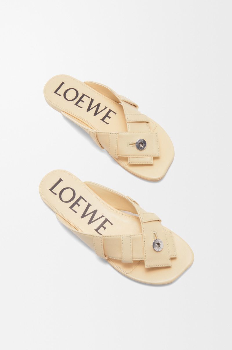 Loewe o1in1g0526 Toy Panta Toe Post Sandals in Oat Milk Size US 9 / IT 39 - 4 Thumbnail