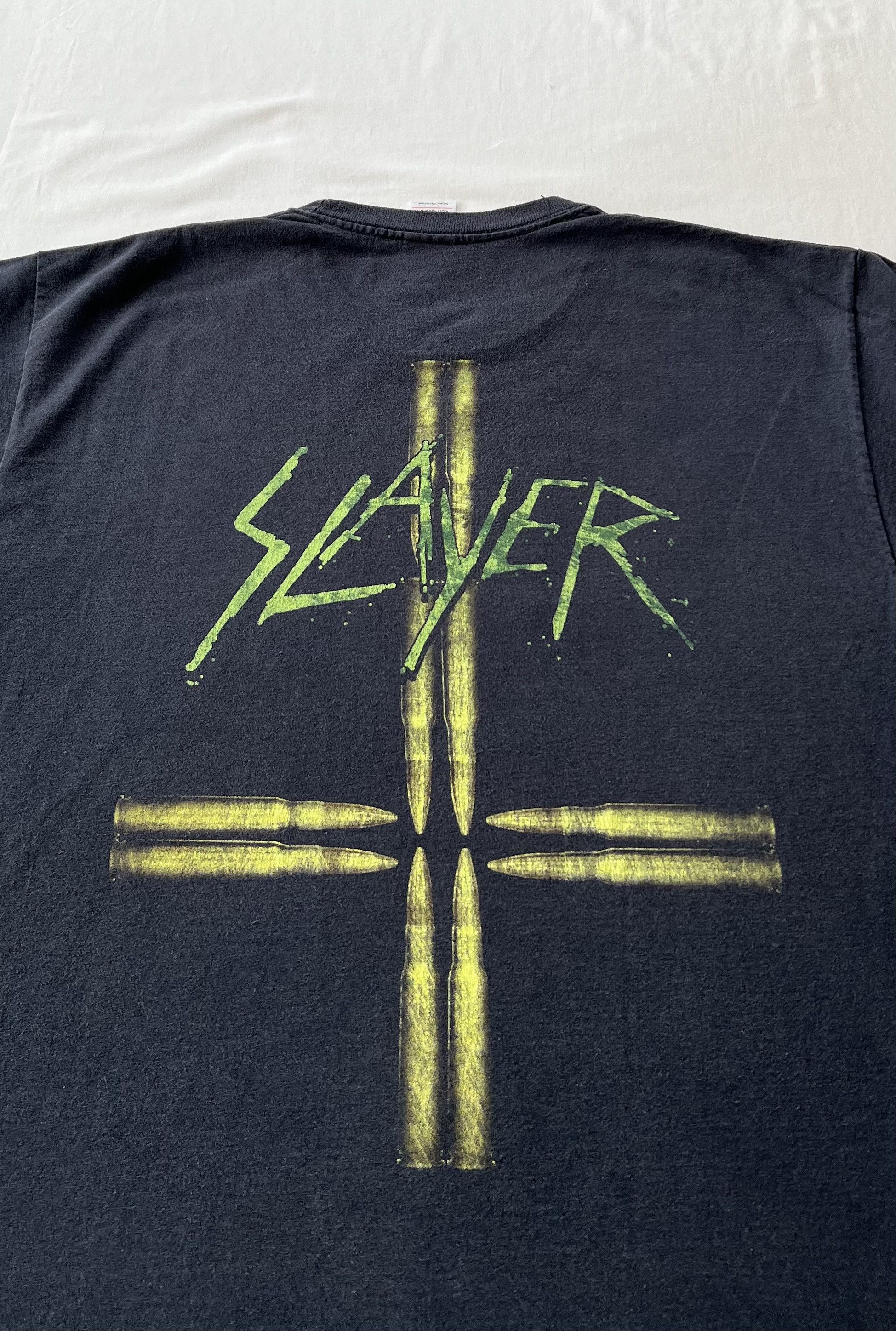 Band Tees Vintage 2004 Slayer Skull Metal Band Black T-shirt Size US M / EU 48-50 / 2 - 11 Thumbnail