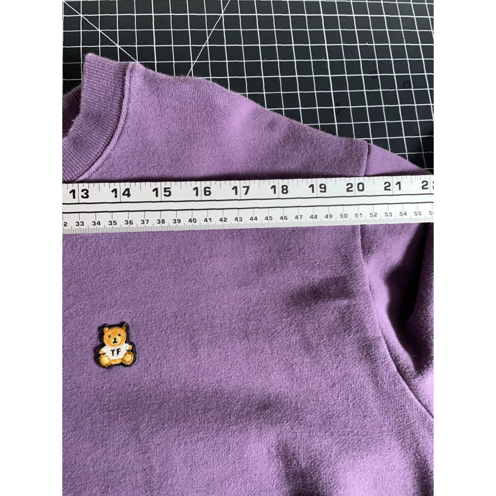 Teddy Fresh VINTAGE Teddy Fresh Sweatshirt Men XL Purple Crewneck Bear Embroidery Boxy Fit Size US XL / EU 56 / 4 - 7 Thumbnail