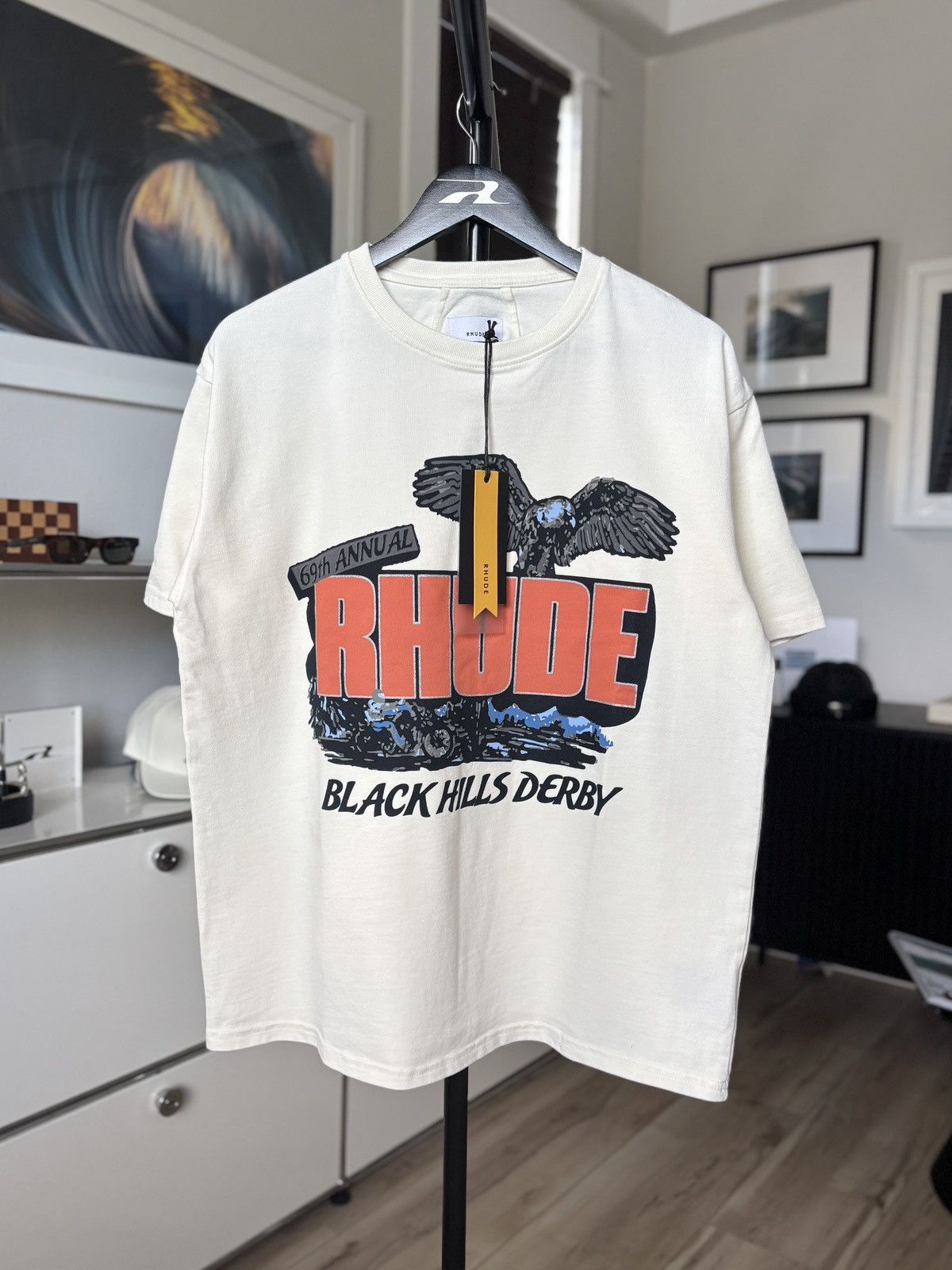 Rhude RHUDE | HILLS RALLY LOGO RACING TEE Size US XL / EU 56 / 4 - 1 Thumbnail