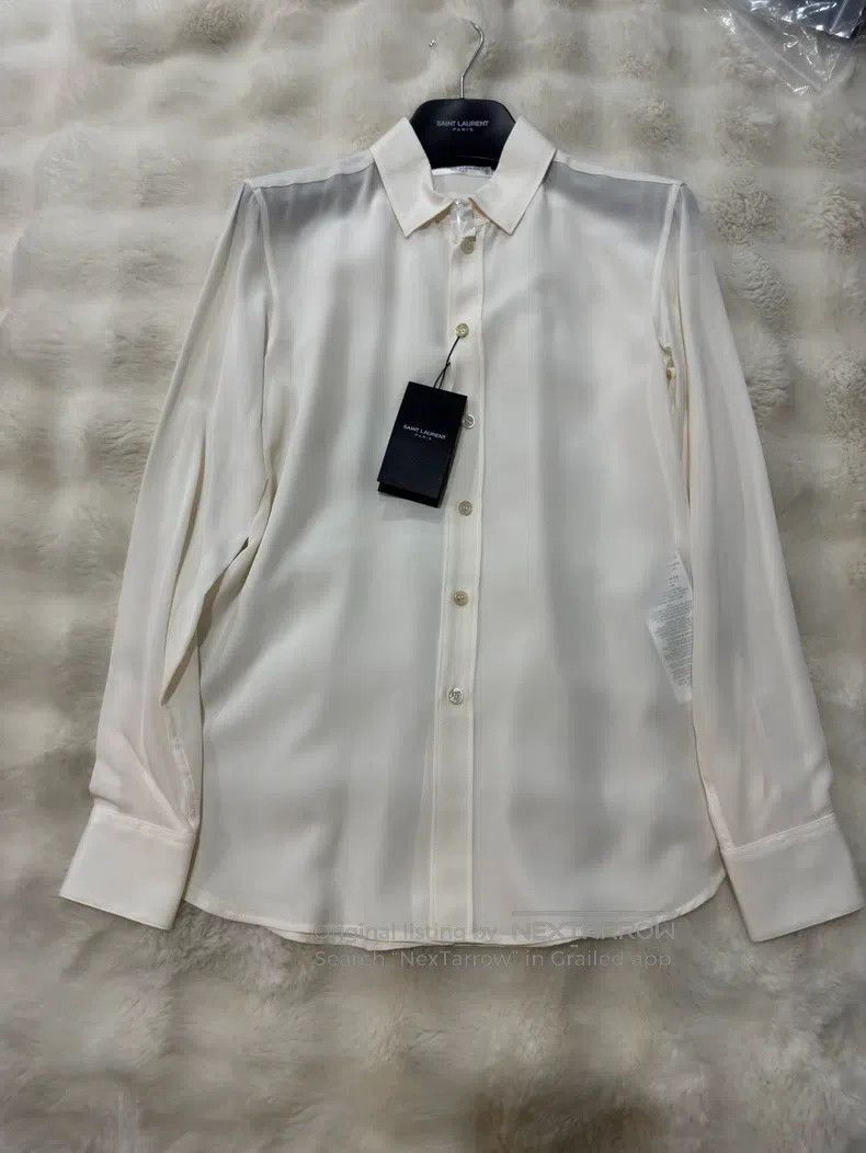 Saint Laurent Paris Saint Laurent Paris Silk Shirt Size XS / US 0-2 / IT 36-38 - 1 Thumbnail
