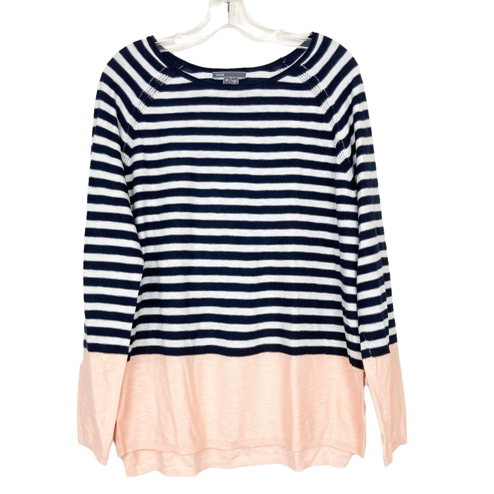 Vince Vince Striped Color Block Long Sleeve Shirt Sz M Size M / US 6-8 / IT 42-44 - 4 Thumbnail