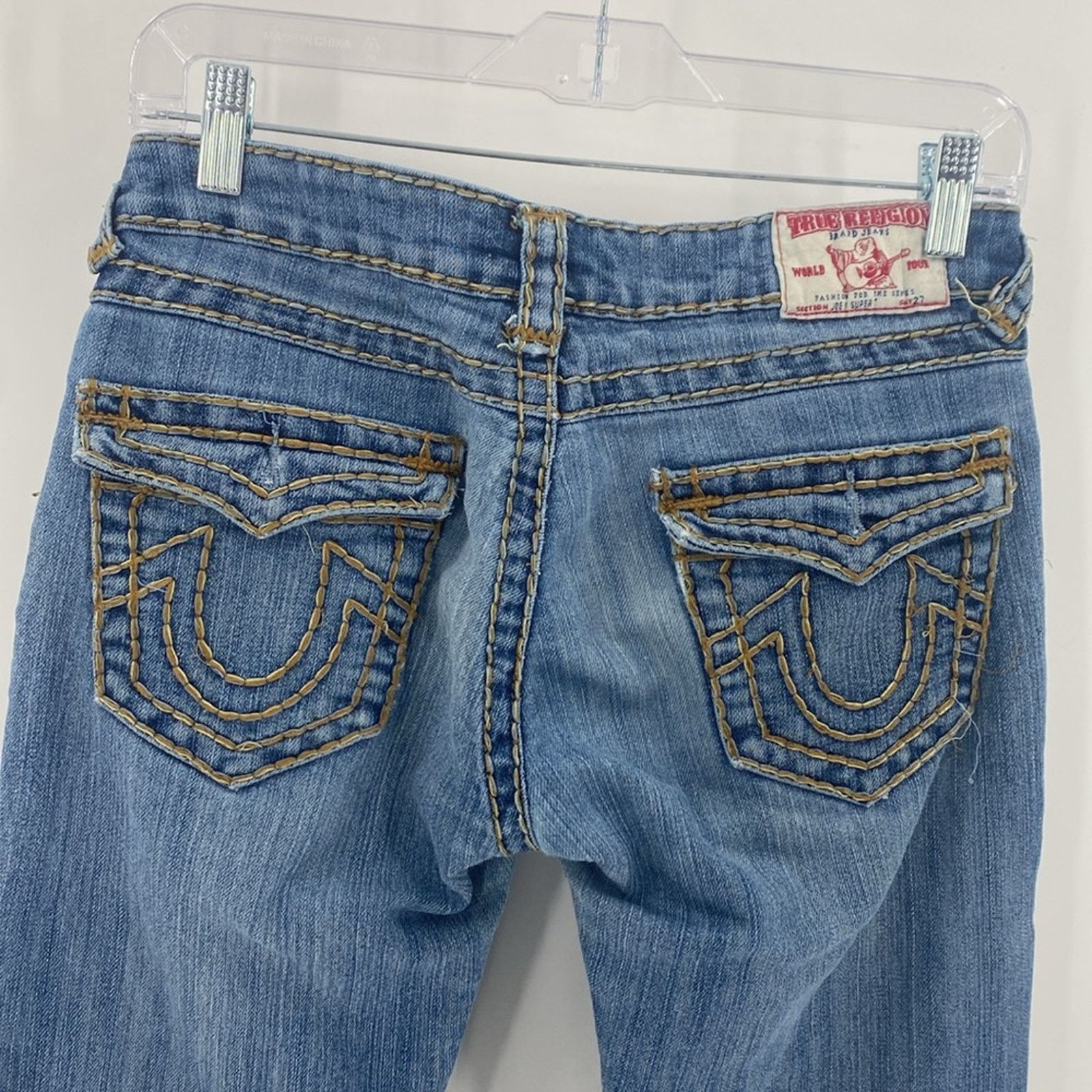 True Religion Vintage True Religion low rise Y2K straight leg jeans sz 27 Size 27" / US 4 / IT 40 - 4 Thumbnail