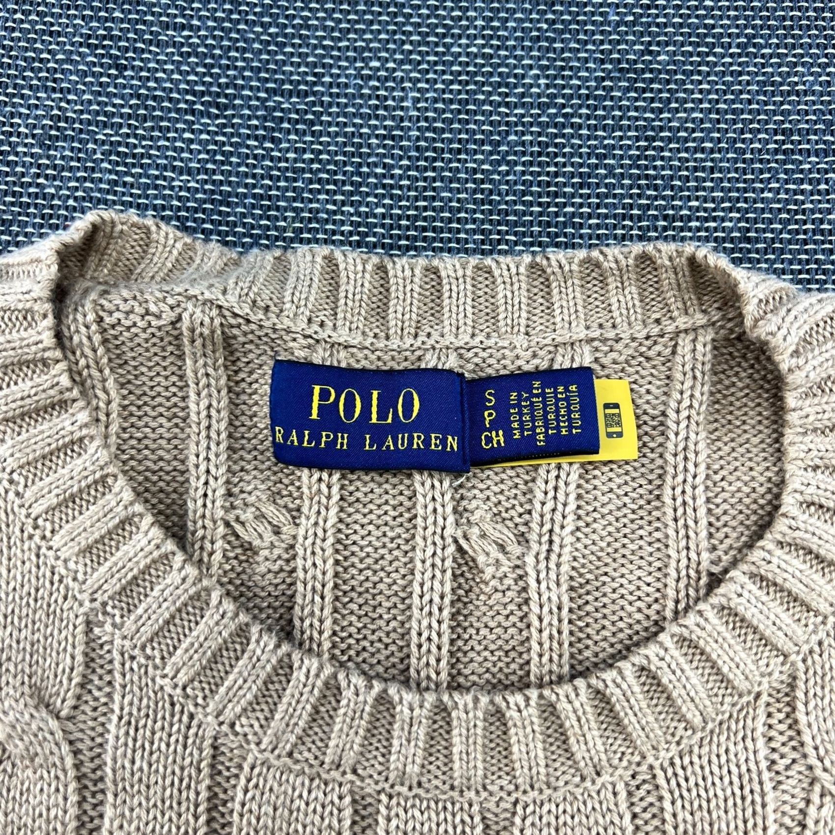 Polo Ralph Lauren Polo Ralph Lauren Womens Sweater Small Beige Cable Knit Jumper Crewneck Size S / US 4 / IT 40 - 6 Thumbnail