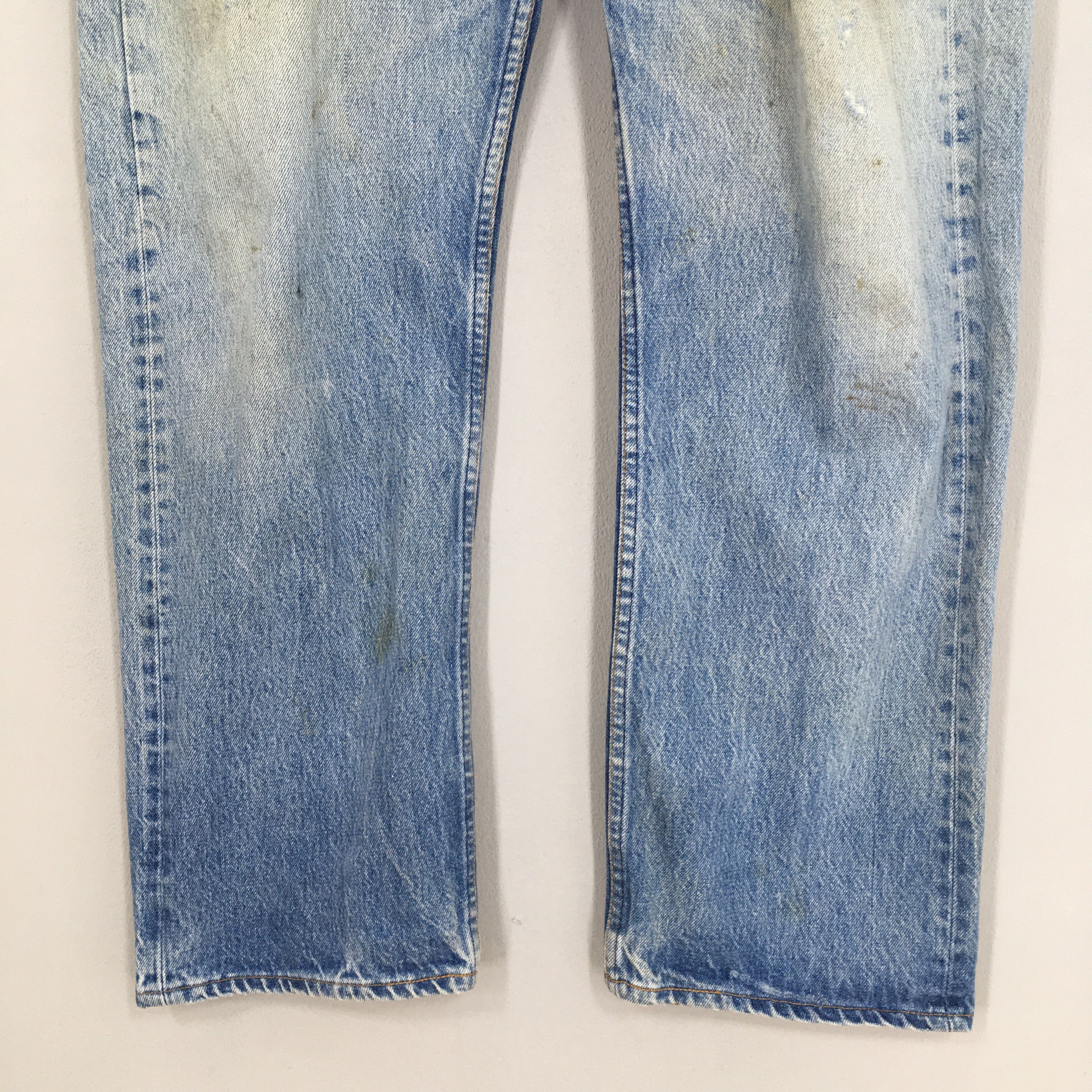 Levi's Size 37x28.5 Vintage 90s Levi's 501 Distressed Jeans S1749 Size US 37 - 4 Thumbnail