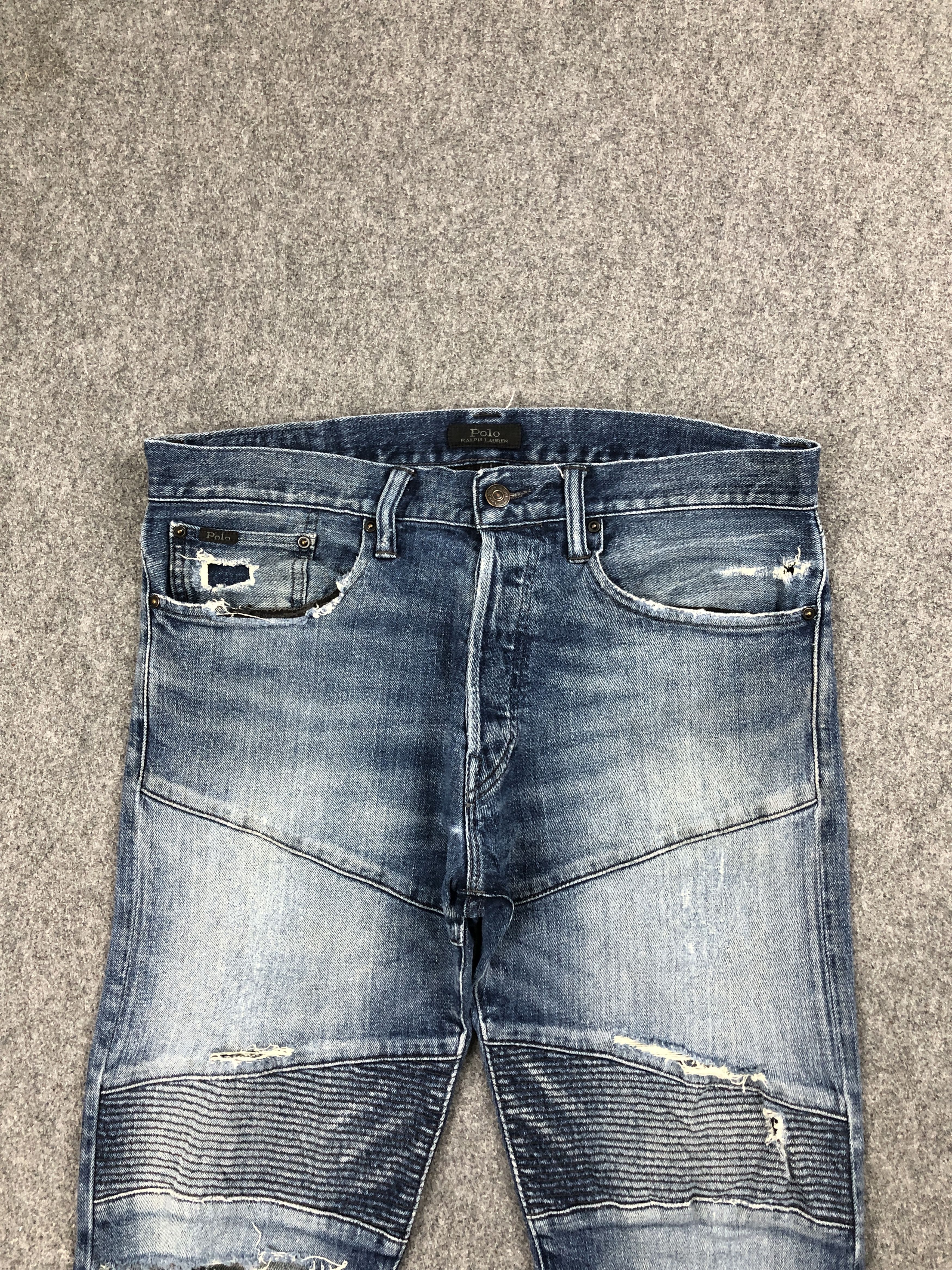 Polo Ralph Lauren × Vintage Vintage Polo Ralph Lauren Distressed Jeans DP2481 Size US 34 / EU 50 - 2 Thumbnail