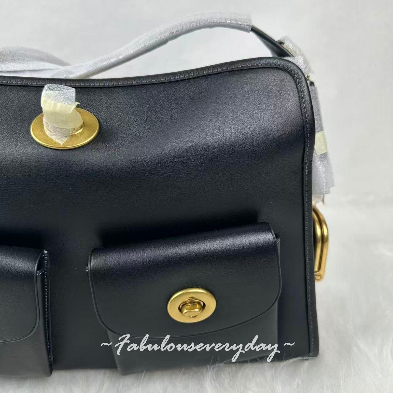 Coach Coach Haversack Bag Shoulder Bag In Leather/Brass/Black Size ONE SIZE - 6 Thumbnail