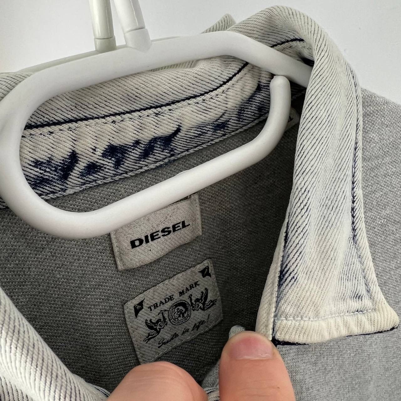 Diesel Luxury Diesel Mini Logo Denim Neck Polo T-Shirt Size US M / EU 48-50 / 2 - 4 Thumbnail