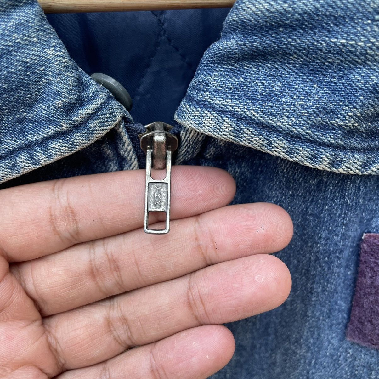 Japanese Brand × Vintage 🇯🇵Sugar Kids Stoned Wash Patchwork Racing Spirit Denim Jacket Size US M / EU 48-50 / 2 - 10 Thumbnail