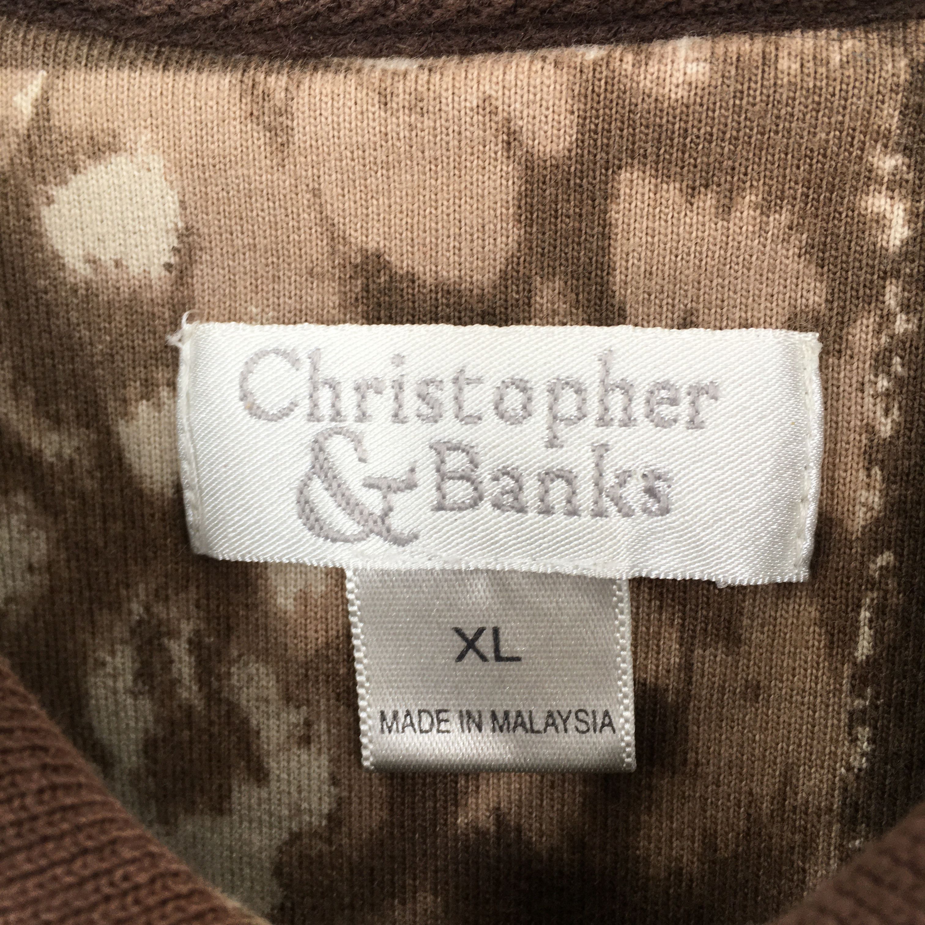 Vintage Vintage Christopher Banks Flowery Vest Brown Jacket Small Size US S / EU 44-46 / 1 - 5 Thumbnail