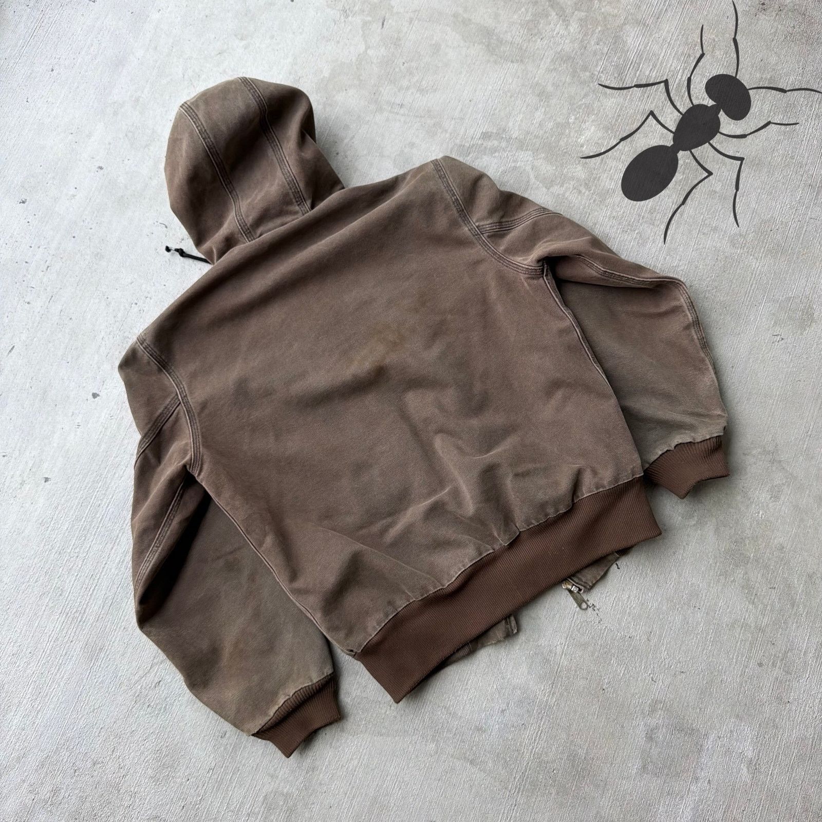 Carhartt × Vintage Carhartt brown hooded work wear jacket Size US S / EU 44-46 / 1 - 6 Thumbnail