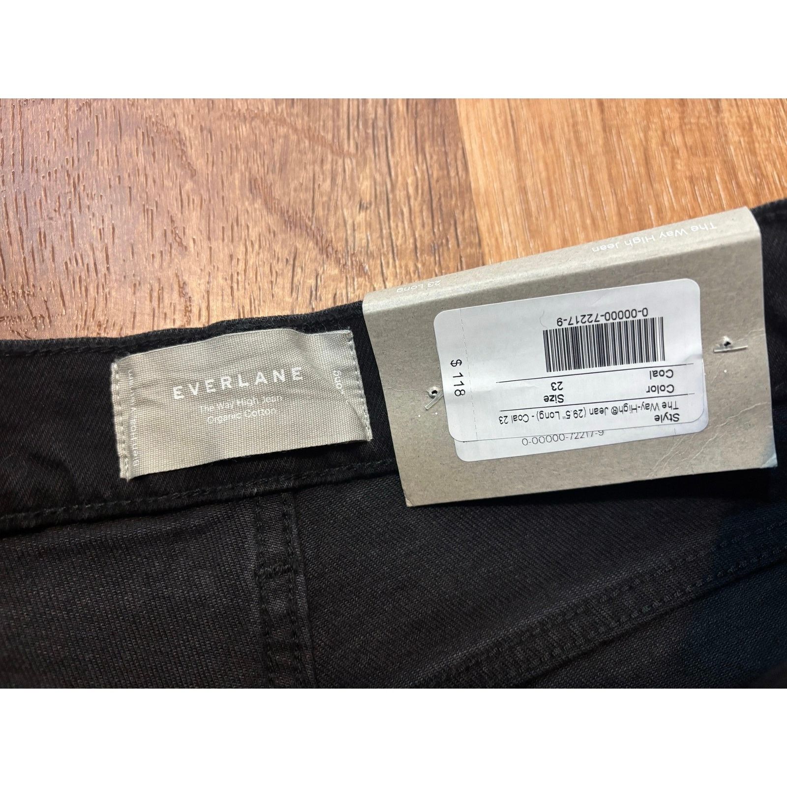 Everlane NWT Everlane The Way-High Jean In Coal Black Size 23 Long Size 23" - 6 Thumbnail