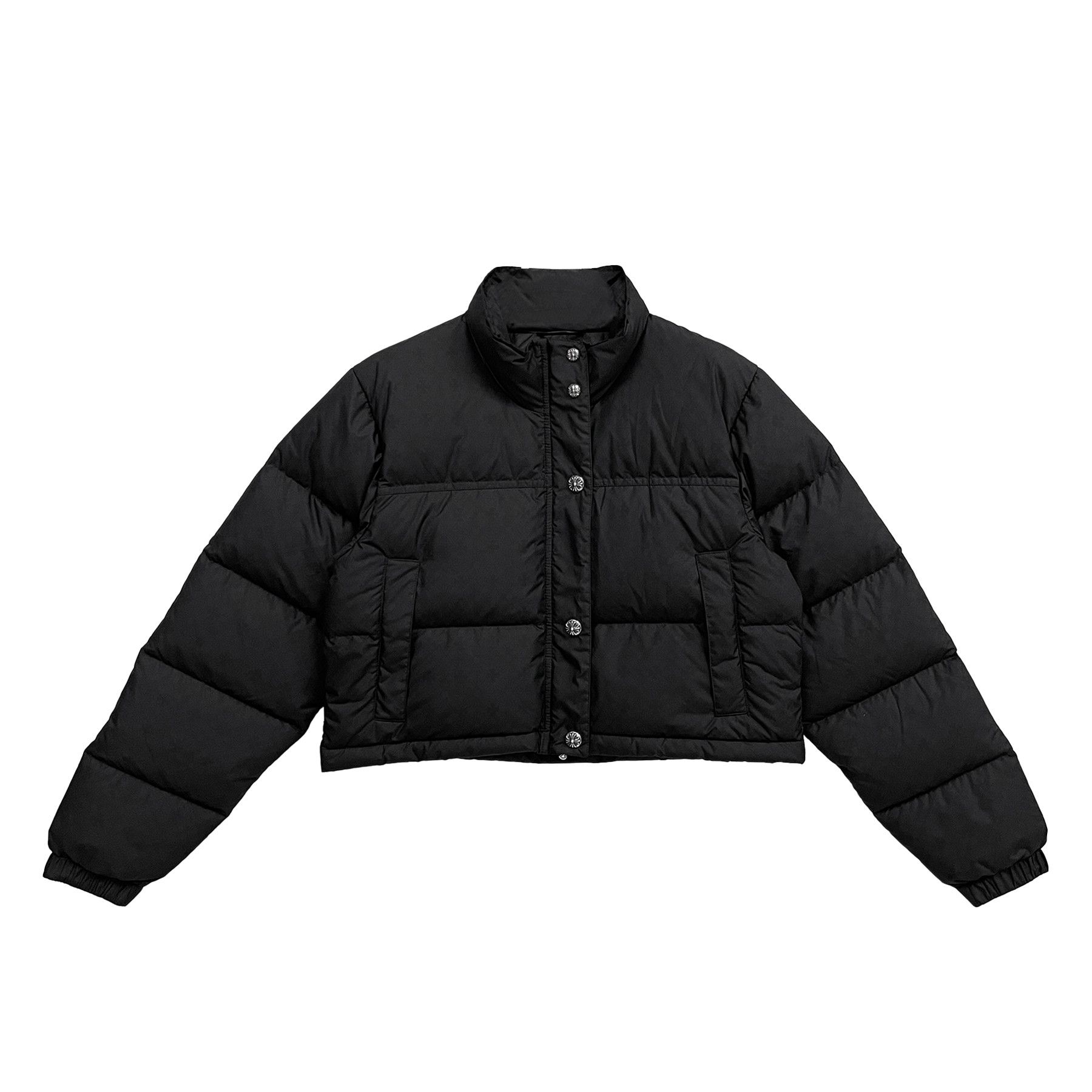 Chrome Hearts Chrome Hearts Tonal Monogram Cross Cropped Down Jacket Size S / US 4 / IT 40 - 1 Thumbnail