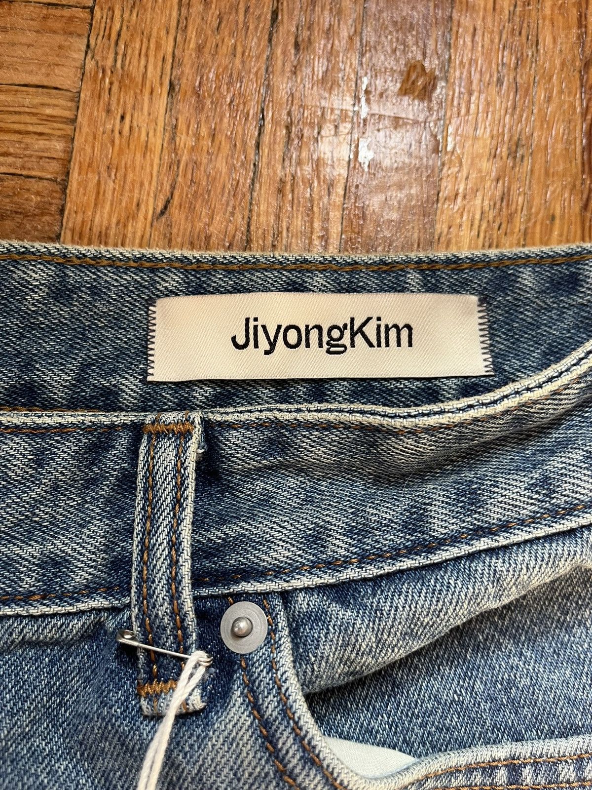 JiyongKim Sun Faded Wide Leg Denim Jeans Size US 36 / EU 52 - 3 Thumbnail