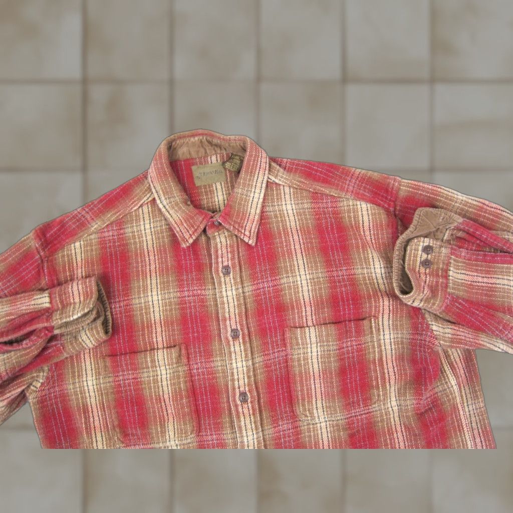 Vintage VINTAGE St Johns Bay Flannel Shirt Mens XLT Red Brown 90s Long Sleeve Pattern Plaid Button-Up Size US XL / EU 56 / 4 - 1 Thumbnail