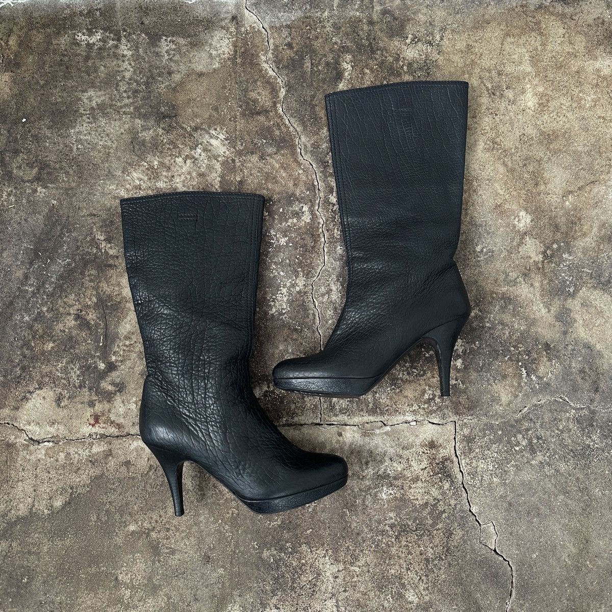 Miu Miu Miu Miu Cow Leather Boots With Heels Luxury Prada Type Size US 7 / IT 37 - 11 Thumbnail