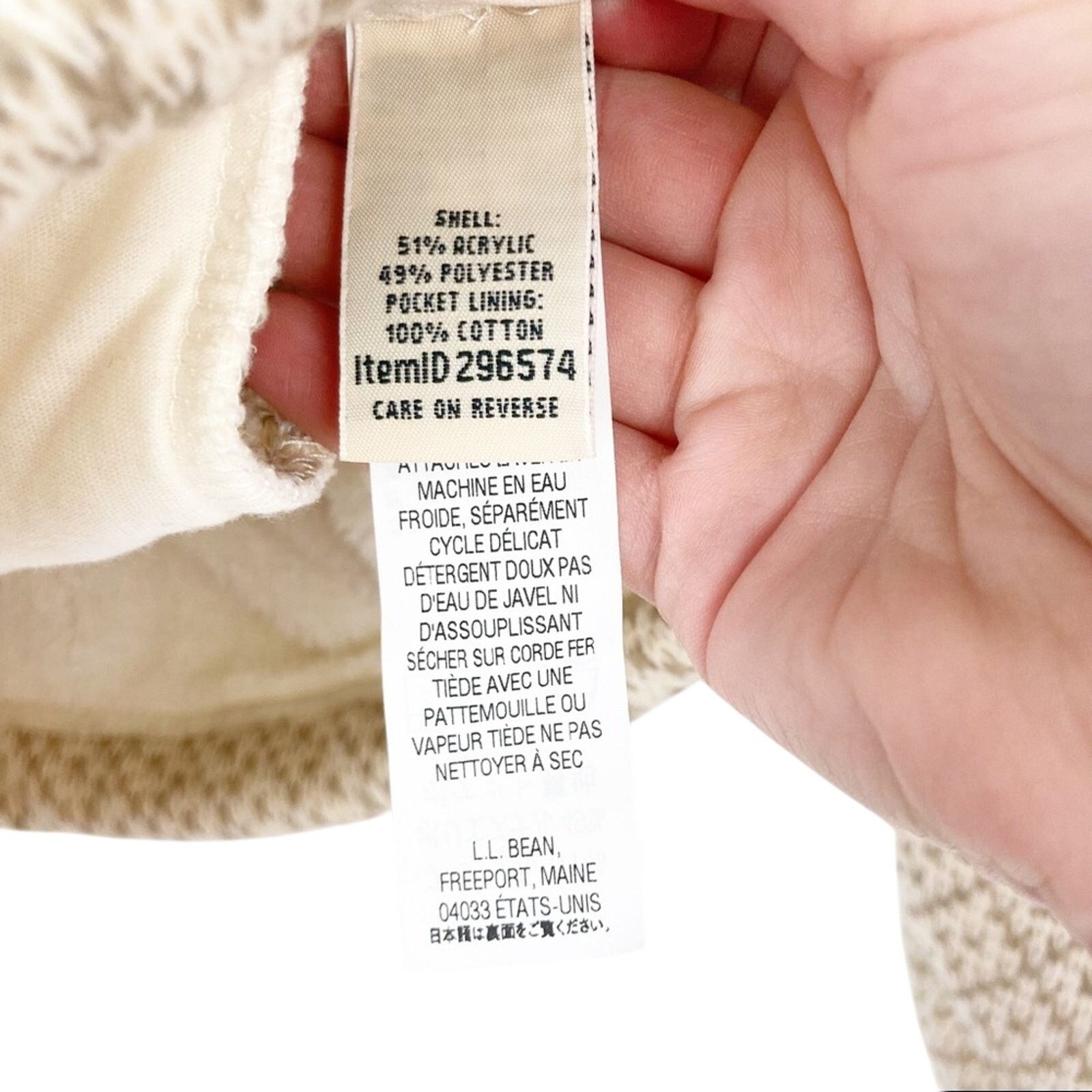 L.L. Bean LL Bean Tan Printed Teddy Lined Full Zip Jacket Sz XL Size US XL / EU 56 / 4 - 4 Thumbnail