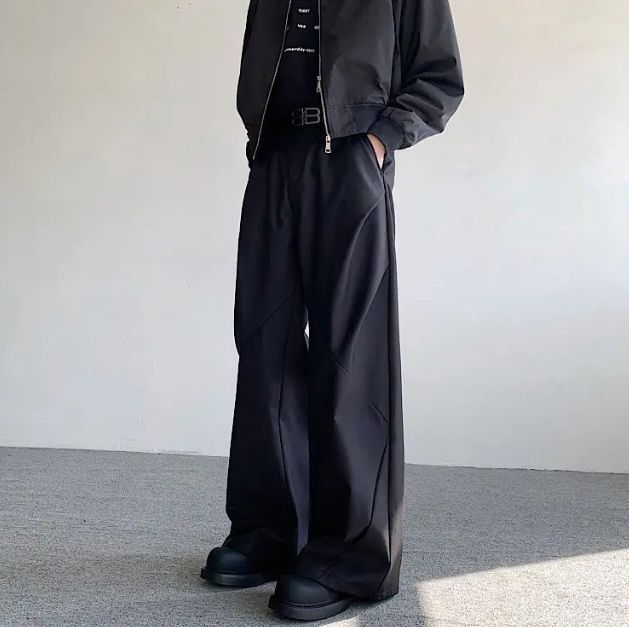 Japanese Brand Male Pants Split Pleated Diamond Shaped Loose Casual Size US 27 - 5 Thumbnail