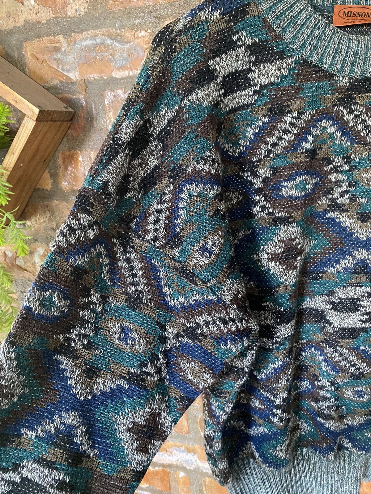 Coogi × Missoni × Yoshiyuki Konishi 1980s Missoni alpaca x wool knit sweatshirt Size L / US 10 / IT 46 - 6 Thumbnail