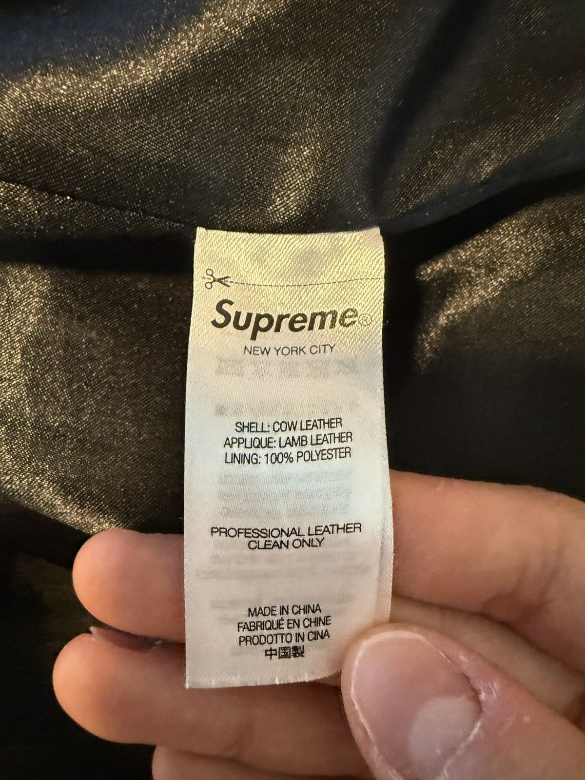 New York Yankees × Supreme Supreme x New York Yankees Kanji Leather Varsity Jacket Size US L / EU 52-54 / 3 - 6 Thumbnail