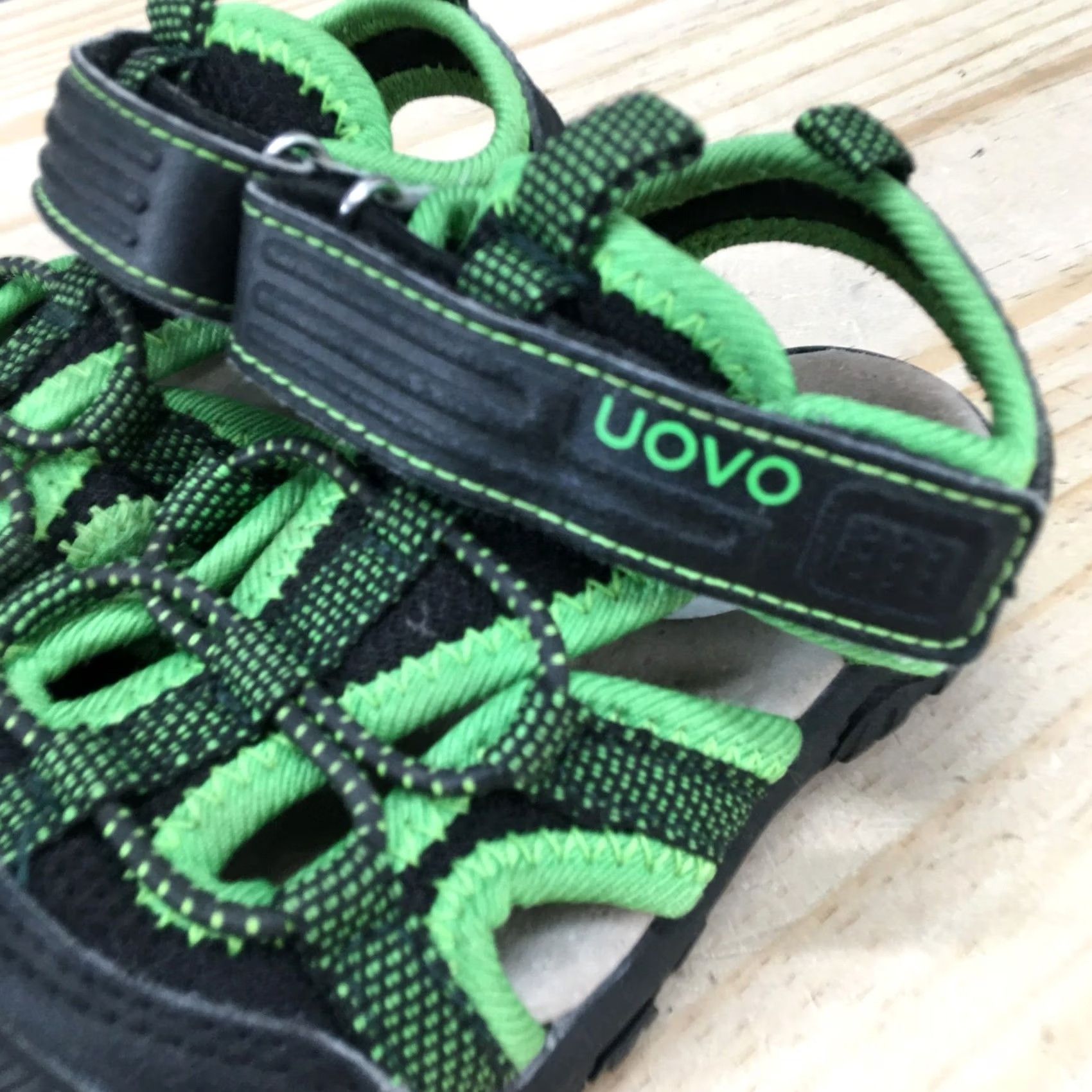 Vintage Uovo Sandals Child 25 Trekking Hiking Beach Strappy Comfort Black Fabric Mens Size US 8 / IT 38 - 5 Thumbnail