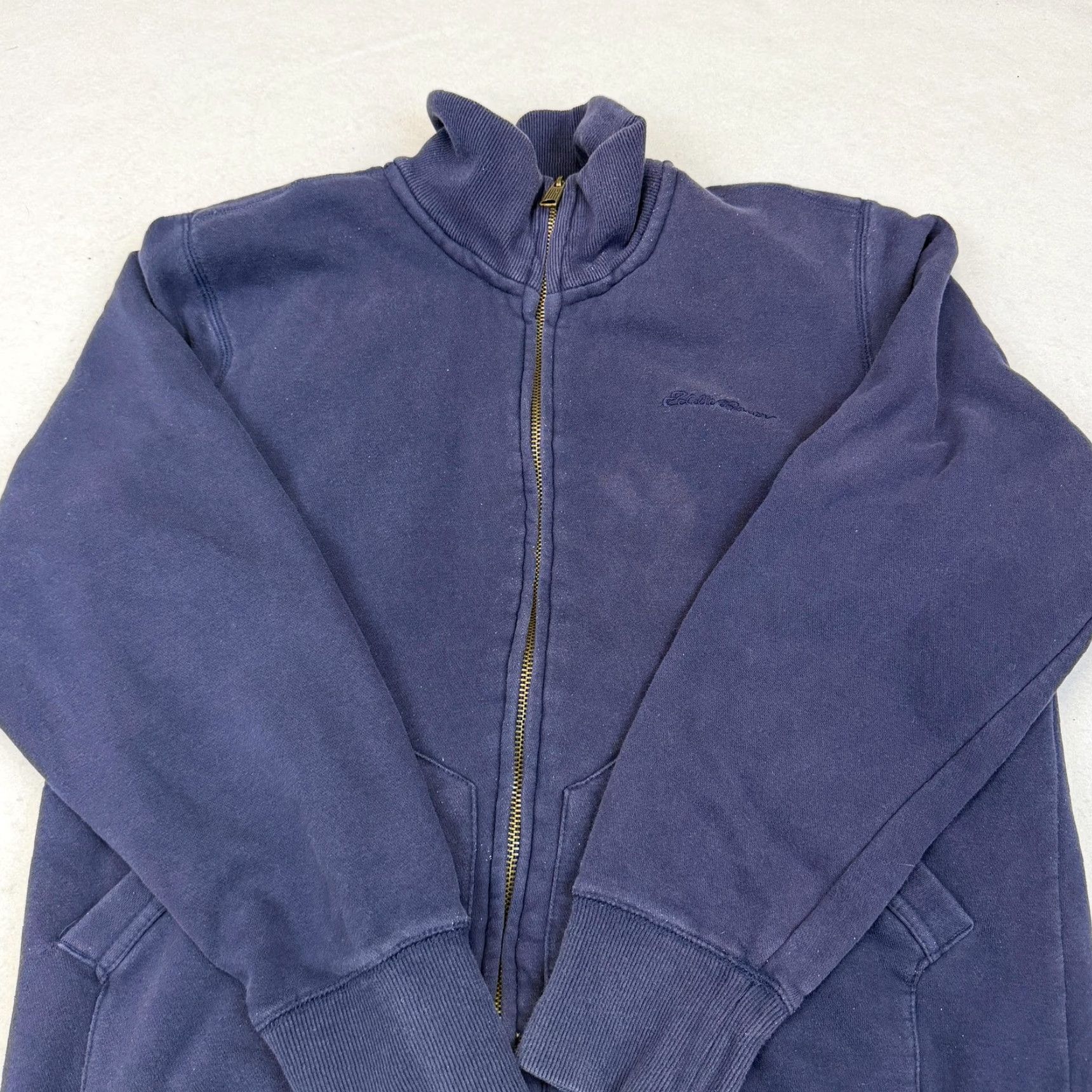 Eddie Bauer Eddie Bauer Sweatshirt Mens XL Blue Full Zip Mock Neck Lined Fleece Pockets Heavyweight Zip Size US XL / EU 56 / 4 - 6 Thumbnail