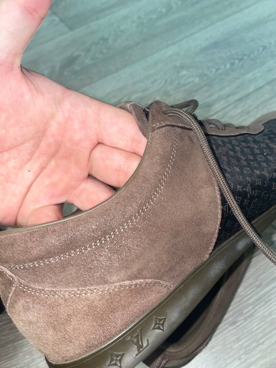 Louis Vuitton Monogram brown leather sneakers shoes Size US 8 / IT 38 - 6 Thumbnail