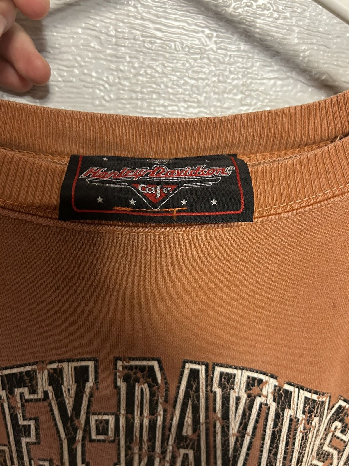Harley Davidson Harley Davidson Cafe Vintage 90’s Distressed Crewneck Size US XL / EU 56 / 4 - 2 Thumbnail