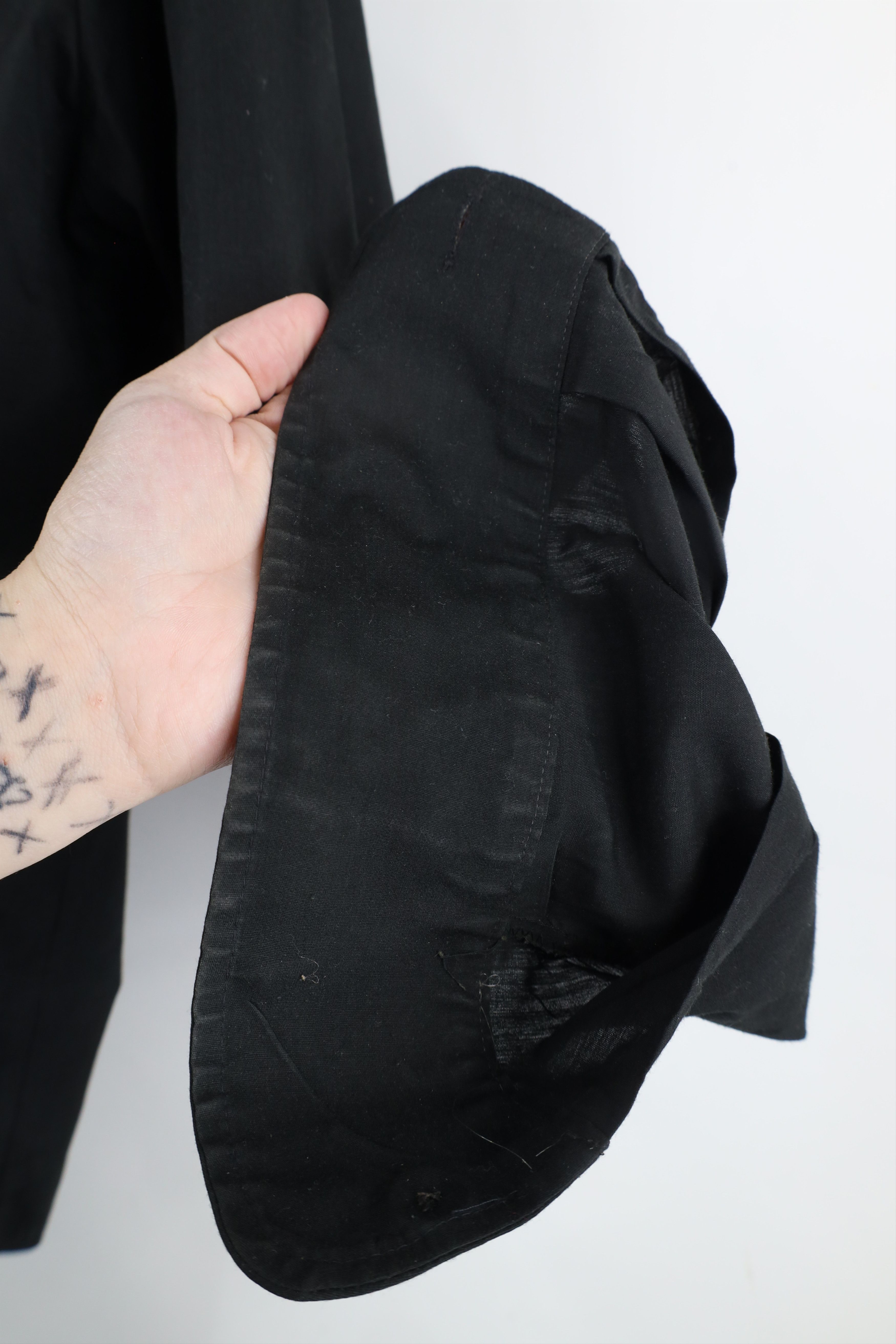 Vintage Vintage 70s Streetwear Blank Collared Button Shirt Black USA Size US XL / EU 56 / 4 - 8 Thumbnail