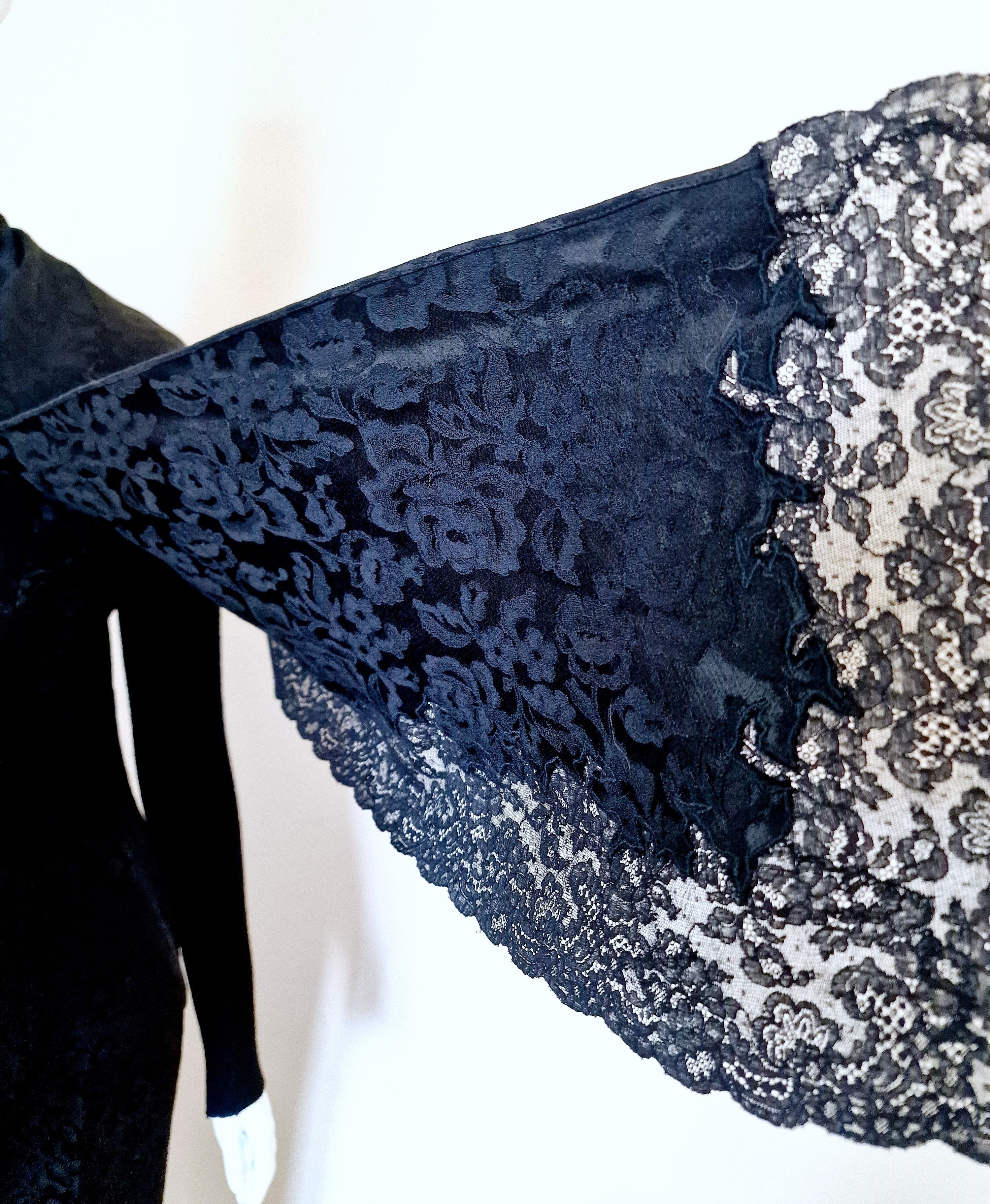 Dior Christian Dior 1998 Galliano Lace Mourning Veil Dress Suit Size M / US 6-8 / IT 42-44 - 5 Thumbnail