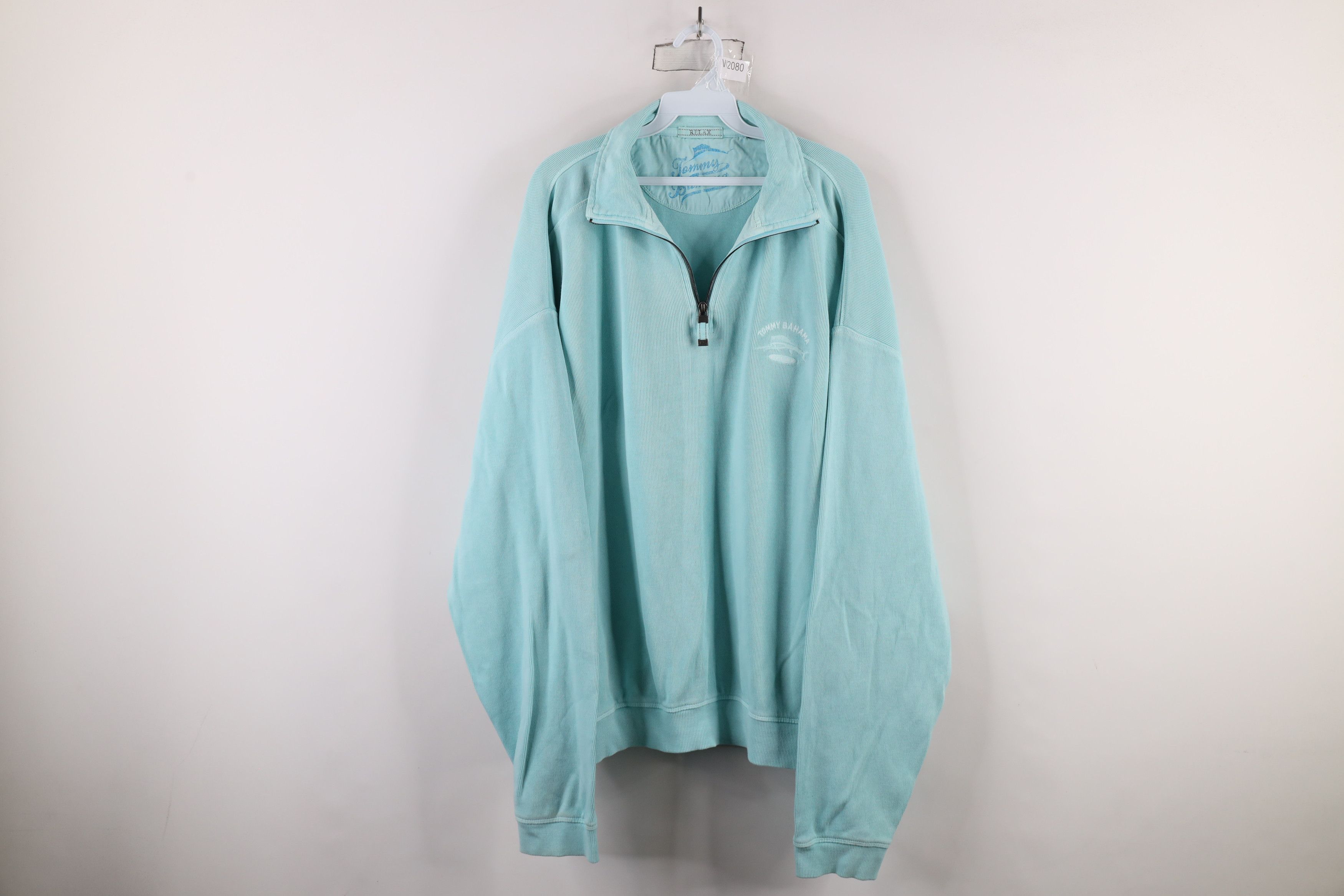 Tommy Bahama × Vintage Vintage Tommy Bahama Relax Knit Half Zip Pullover Sweater Size US XXL / EU 58 / 5 - 1 Thumbnail