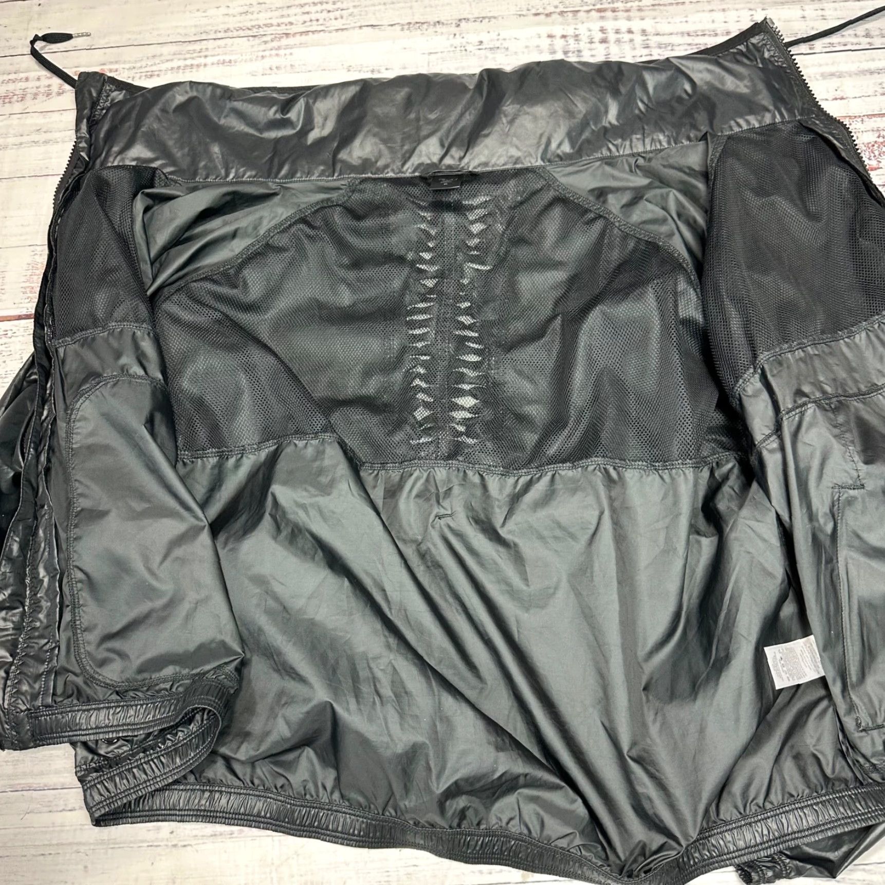 Vintage Ryu Womens Zip Front Jacket XL Black Polyester Lightweight Rolled Hooded Size XL / US 12-14 / IT 48-50 - 5 Thumbnail