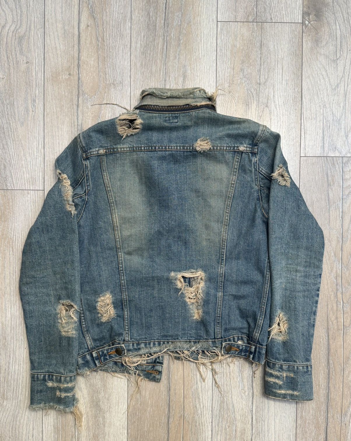Le Grande Bleu (L.G.B.) LGB le grand bleu distressed denim jacket Size US M / EU 48-50 / 2 - 2 Thumbnail