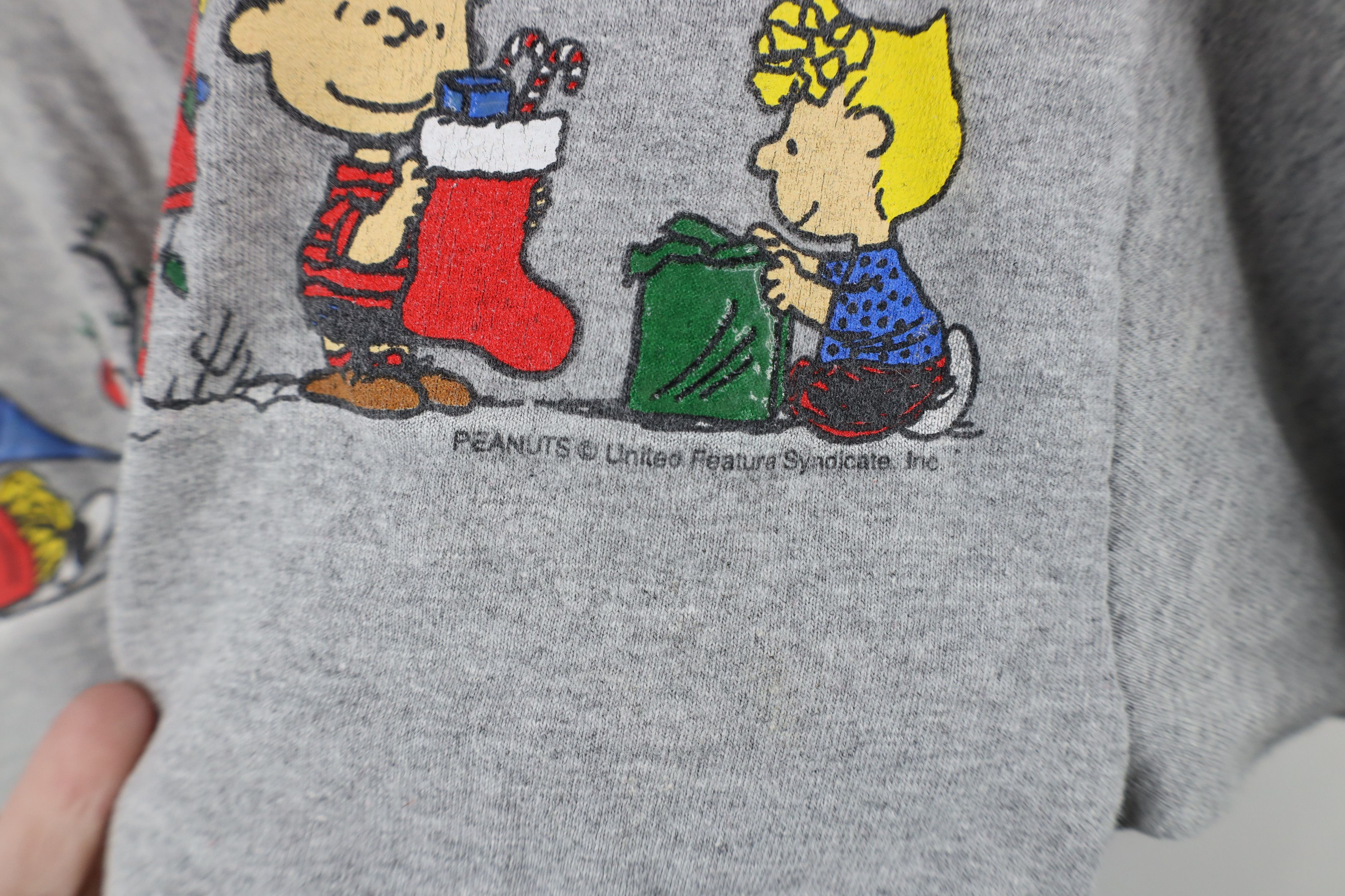 Vintage Vintage Y2K Peanuts Charlie Brown Christmas T-Shirt Gray Size US L / EU 52-54 / 3 - 5 Thumbnail