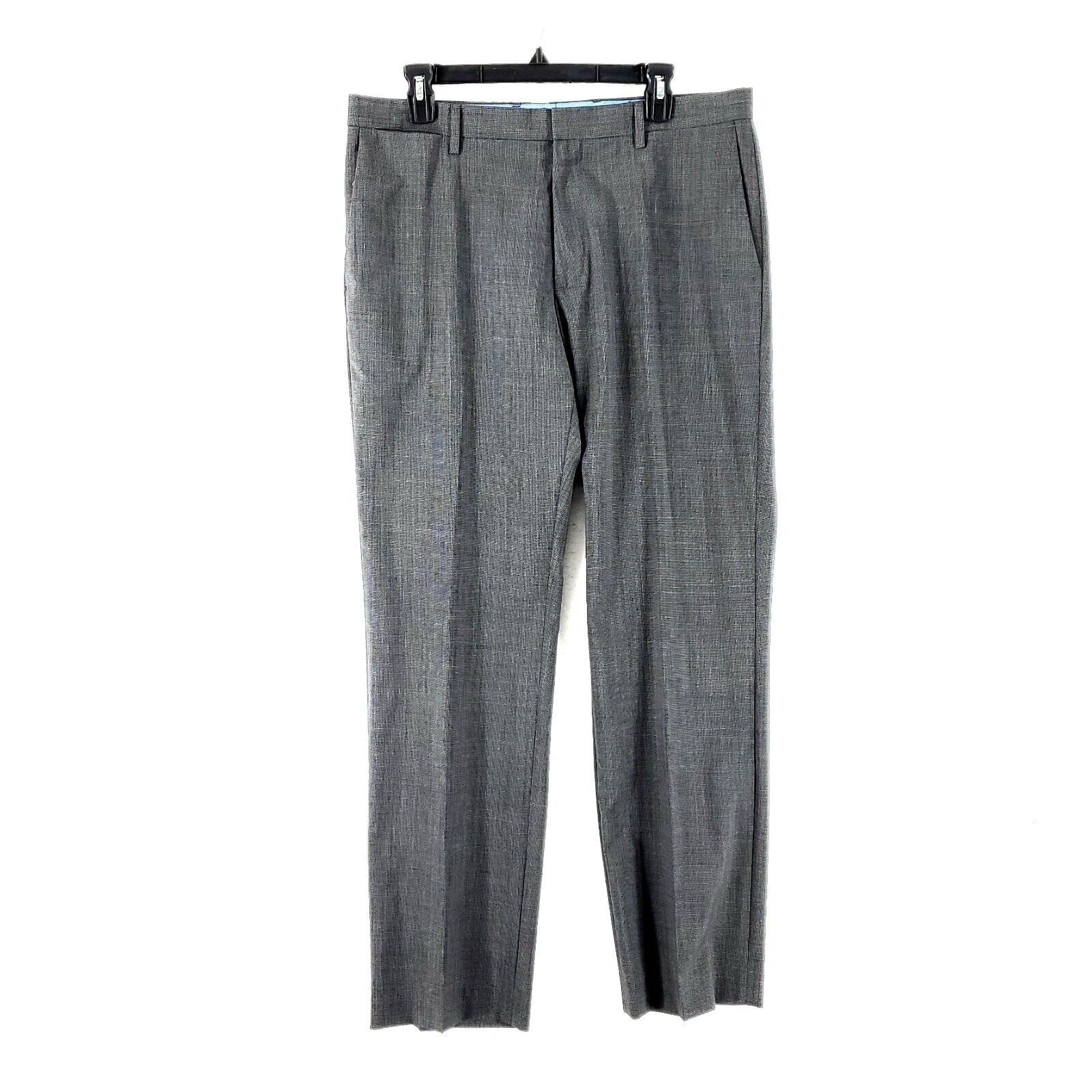 Banana Republic Banana Republic Wool Tailored Slim Fit Basket Weave Dress Pa Size 36R - 1 Thumbnail
