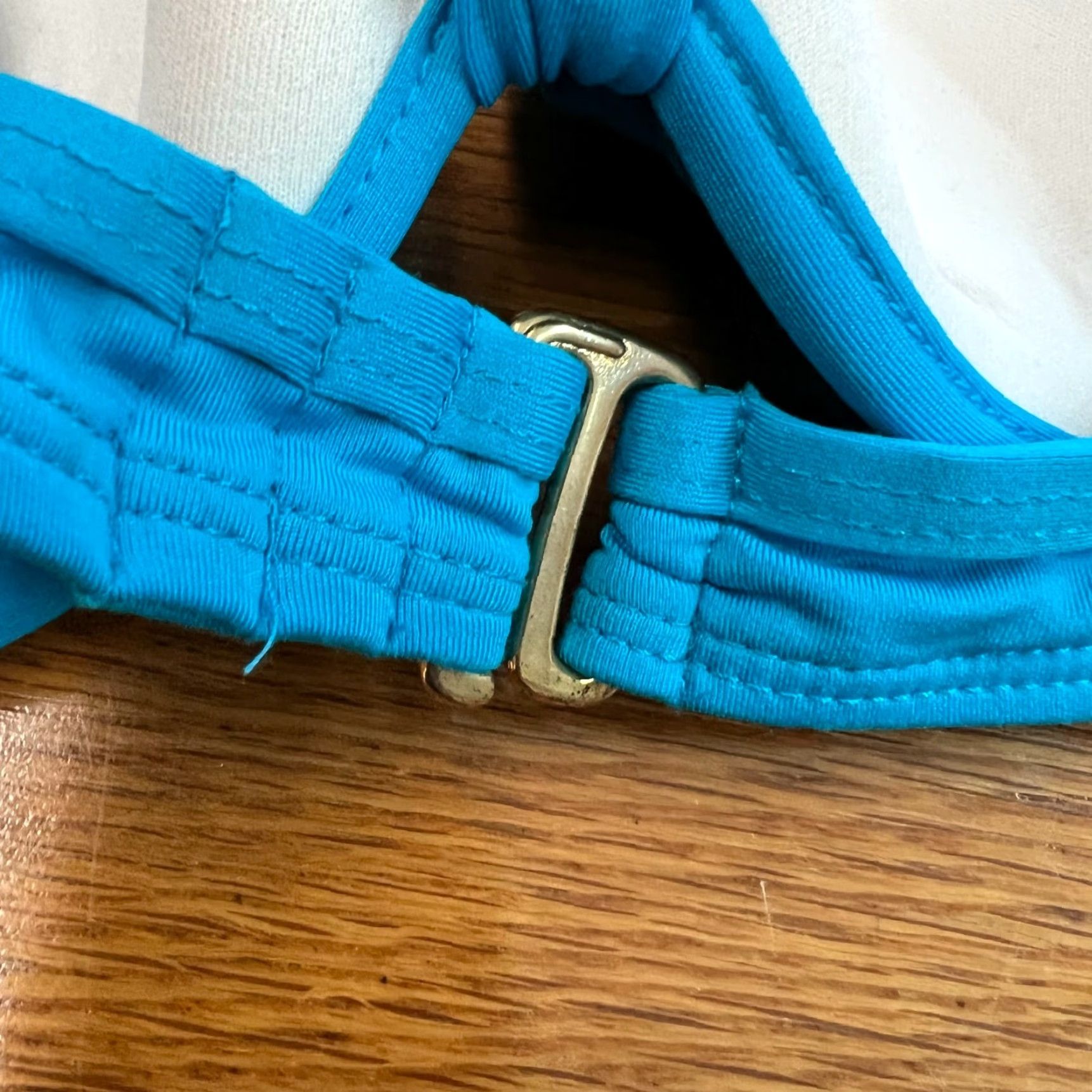 Apt. 9 Apt.9 Women Bikini Top Solid Blue Padded Push Up Underwire Halter Size 6 BIKINI TOP Womens Blue 6 Size M / US 6-8 / IT 42-44 - 3 Thumbnail