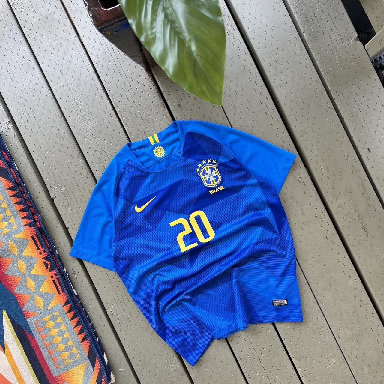 Nike × Vintage Vintage Nike Brazil soccer jersey Size US L / EU 52-54 / 3 - 1 Thumbnail
