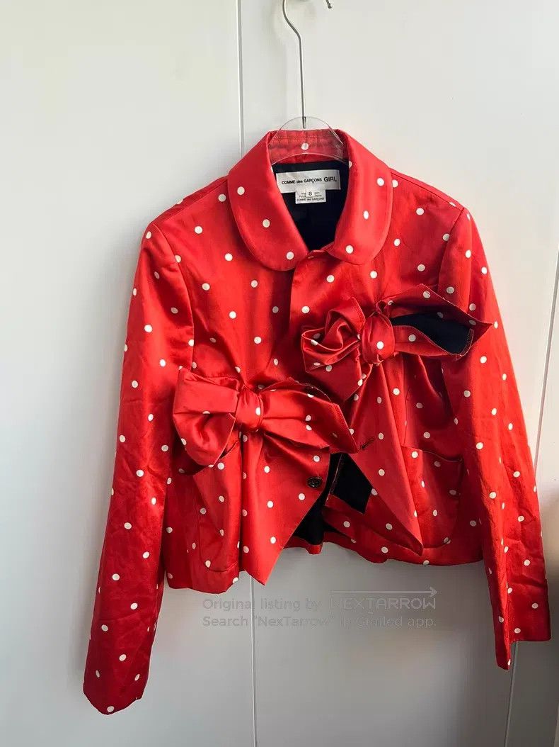 Comme des Garcons Comme Des Garcons Red Bow Dot Blazer Size S / US 4 / IT 40 - 1 Thumbnail