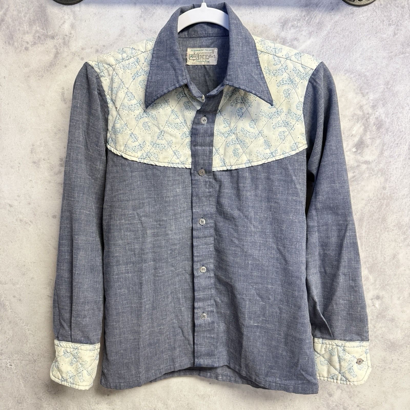 Vintage Vintage 70s Kmart Permanent Press Button Up Shirt Womens 18x Size M / US 6-8 / IT 42-44 - 1 Thumbnail