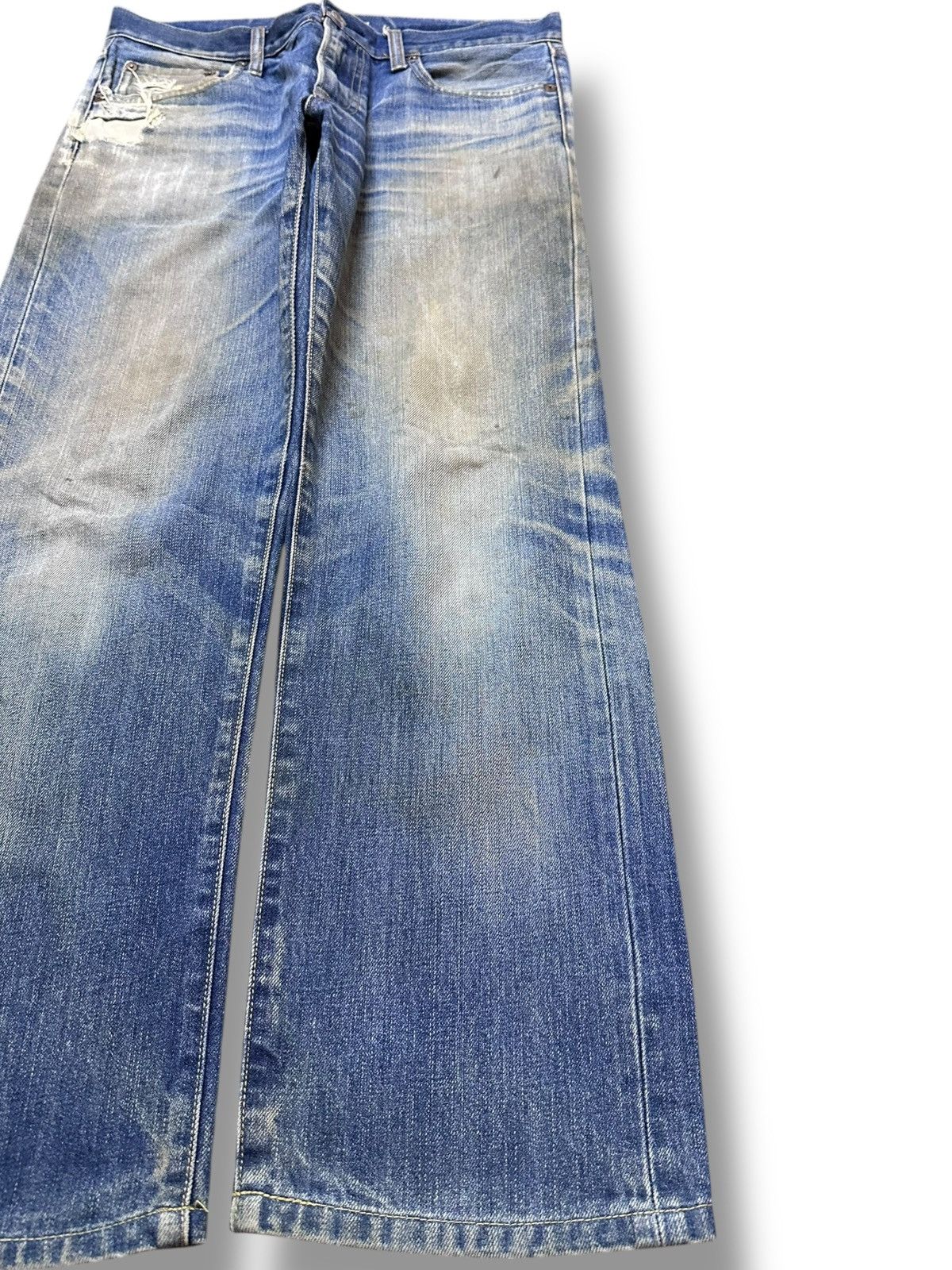 Marni × Uniqlo Vintage Uniqlo Mudwash Ripped Distressed Denim Size US 32 / EU 48 - 4 Thumbnail