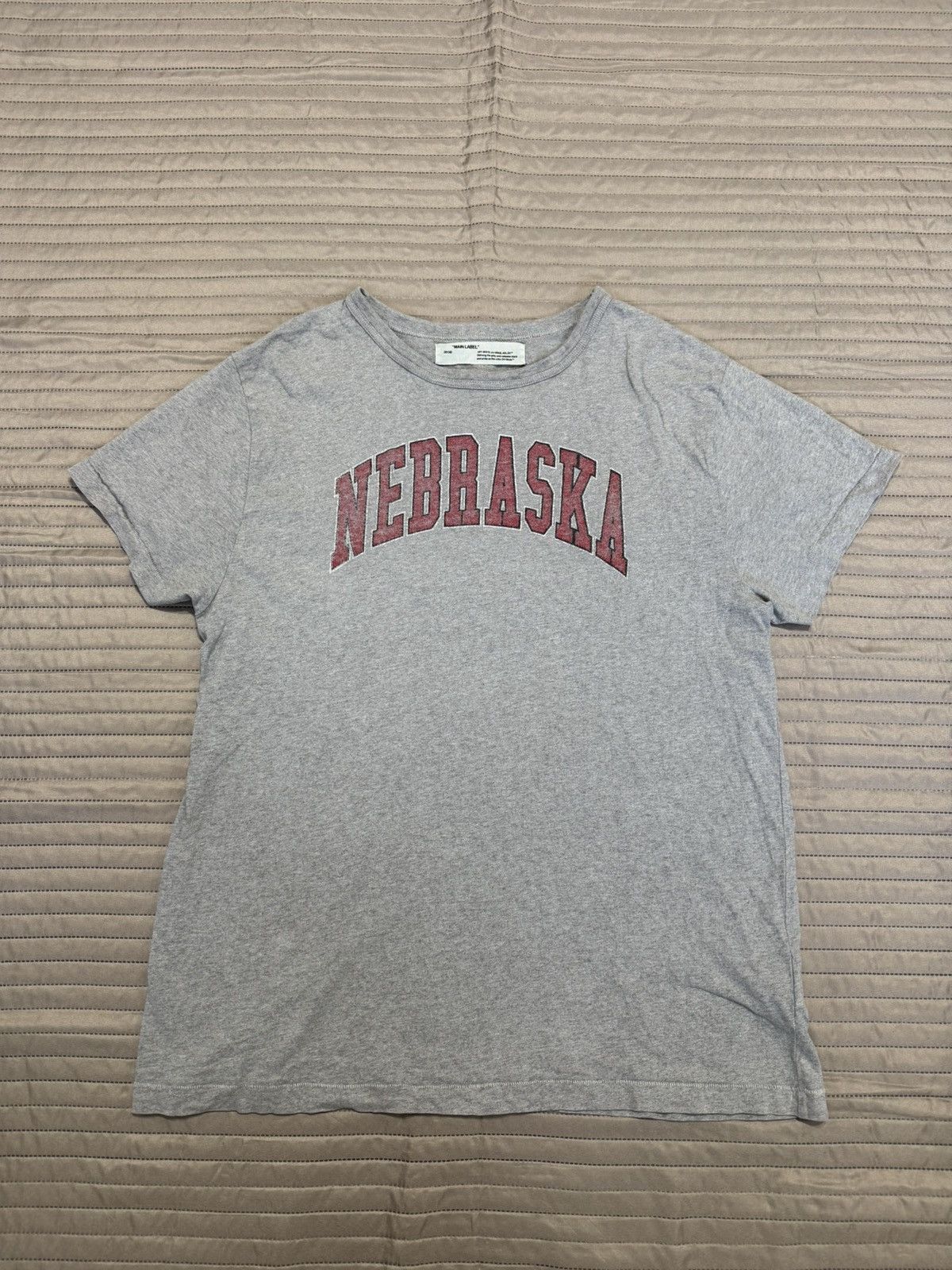 Off-White × Virgil Abloh Off-White Nebraska Virgil Abloh Main Label Nebraska Tshirt M Size US M / EU 48-50 / 2 - 1 Thumbnail