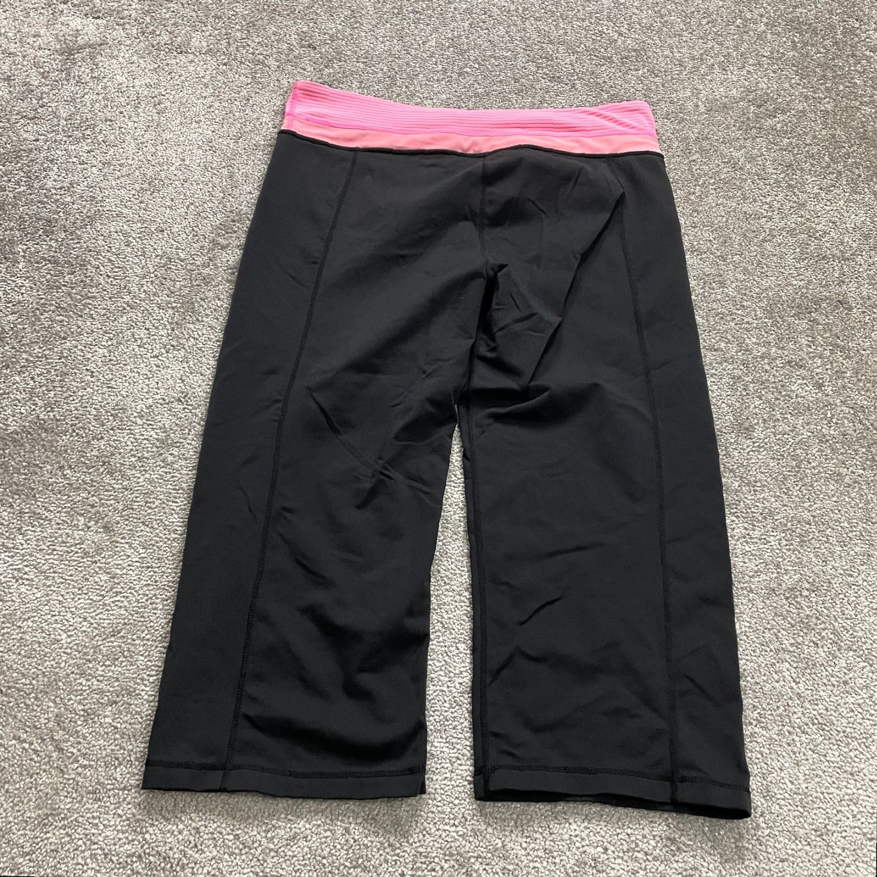 Vintage Unbranded Black Cropped Capri Pants Women's L Athletic 34x22 Easy Care Lightweight Stretch Full-Body Comfort pants Size 36" / US 14 / IT 50 - 2 Thumbnail