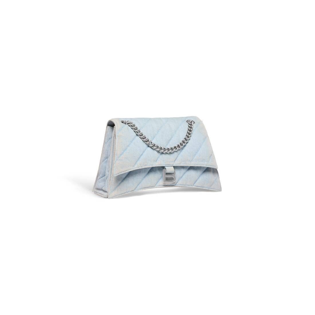 Balenciaga oc11z0426 Size: OS / Crush Medium Chain Bag Quilted Denim Size ONE SIZE - 5 Thumbnail