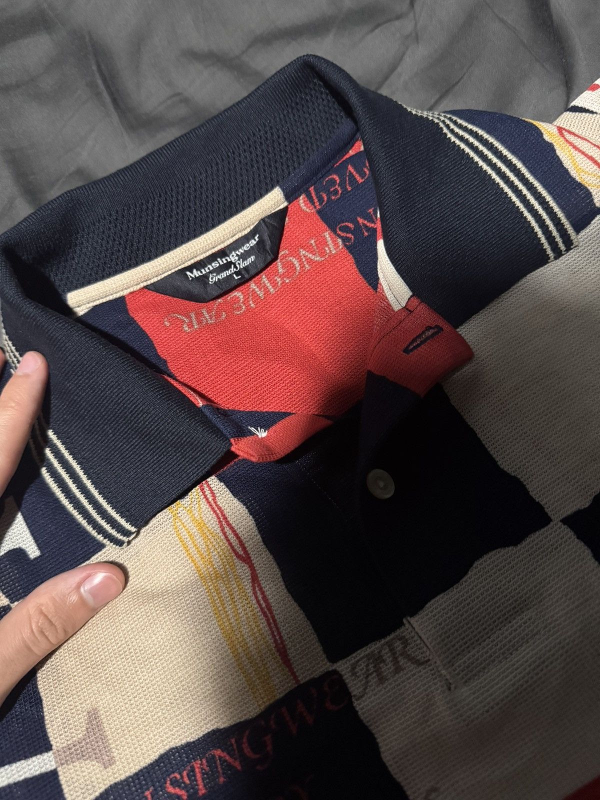Japanese Brand × Vintage Vintage Munsingwear Golf Classic Polo Golf Shirt Size US L / EU 52-54 / 3 - 3 Thumbnail